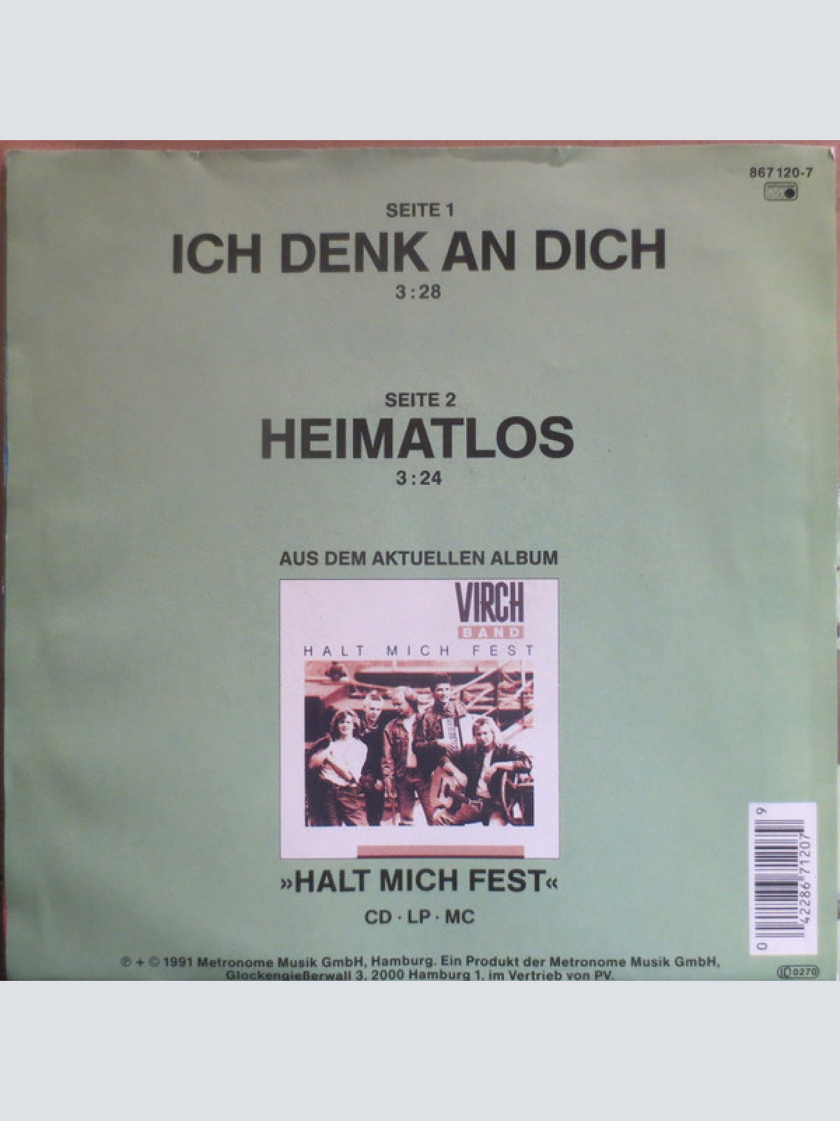 Vinyl / Virch Band - Ich Denk An Dich