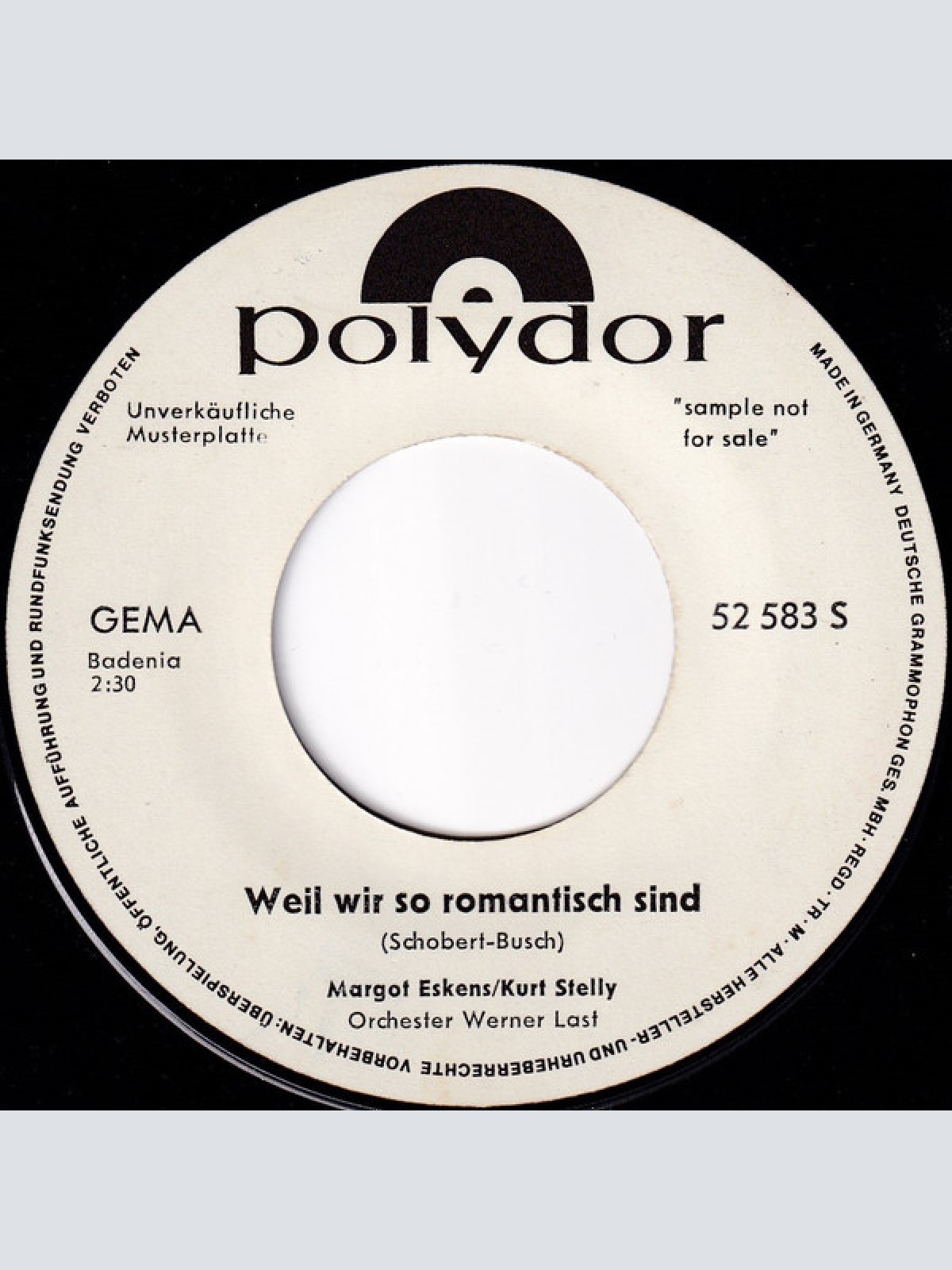 Vinyl / Margot Eskens, Kurt Stelly - Weil Wir So Romantisch Sind