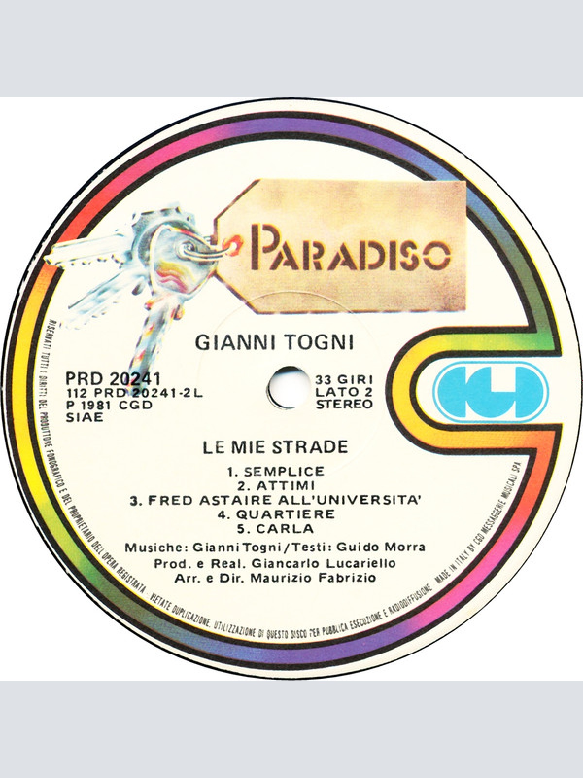 Vinyl / Gianni Togni - Le Mie Strade