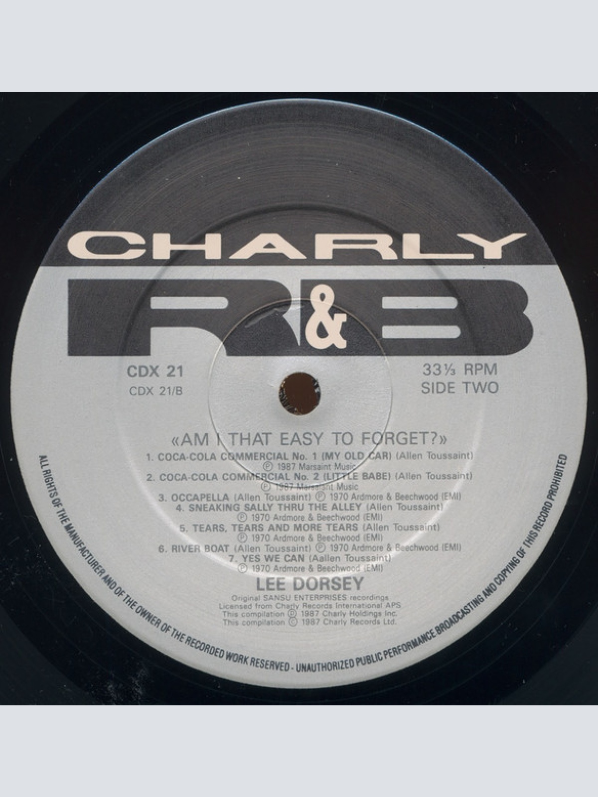 Vinyl / Lee Dorsey - Am I That Easy To Forget?