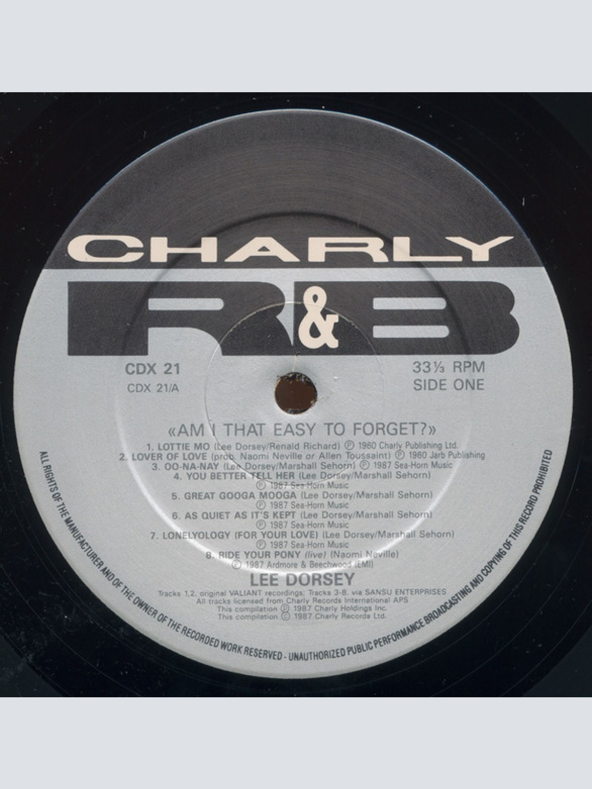 Vinyl / Lee Dorsey - Am I That Easy To Forget?