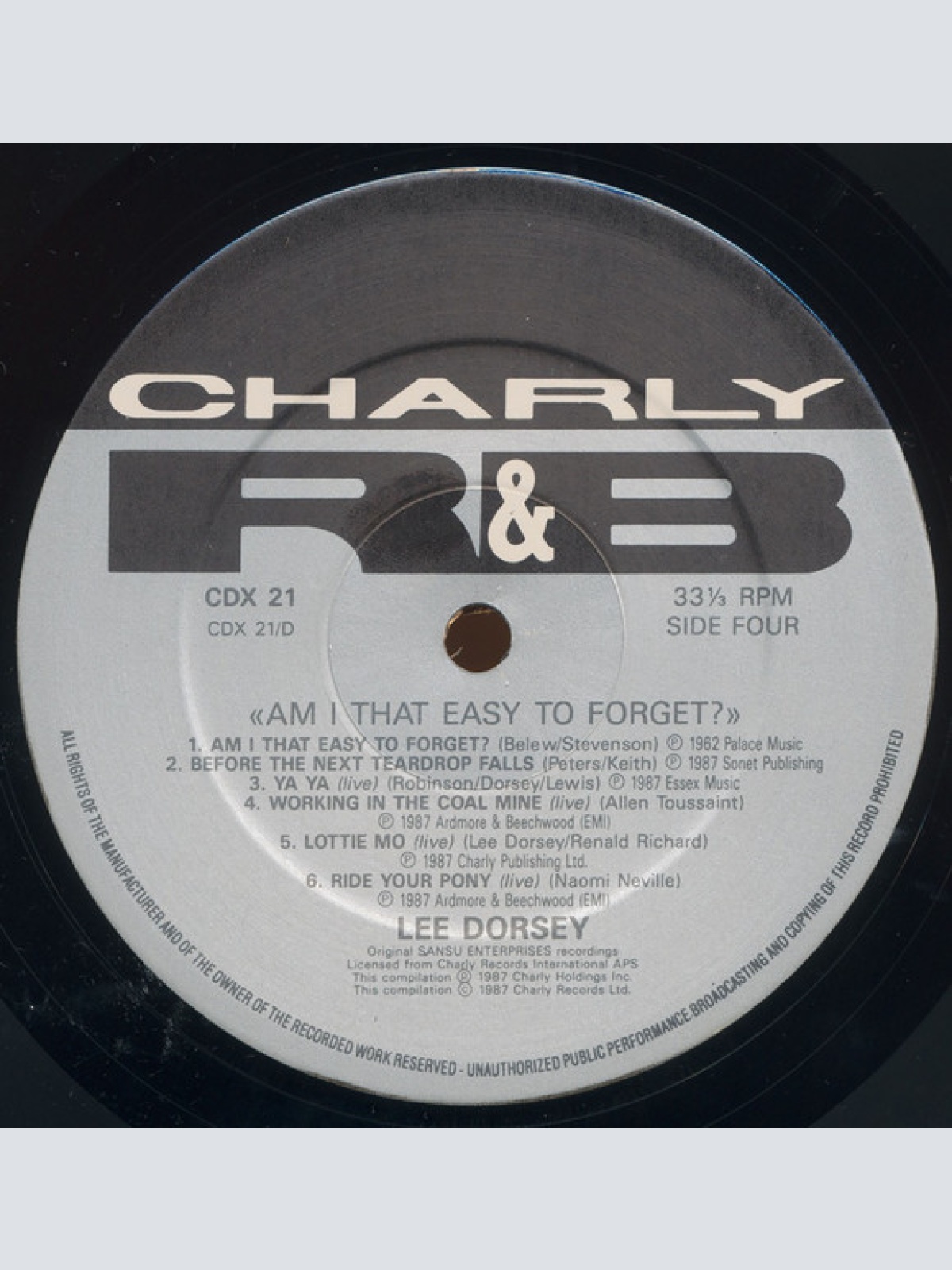 Vinyl / Lee Dorsey - Am I That Easy To Forget?