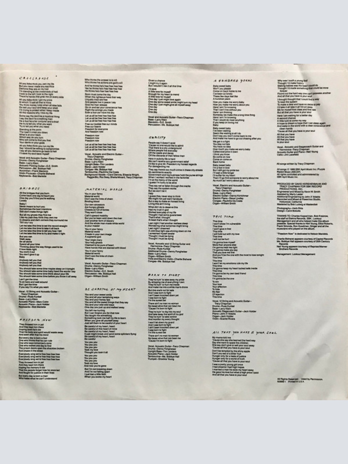 Vinyl / Tracy Chapman - Crossroads
