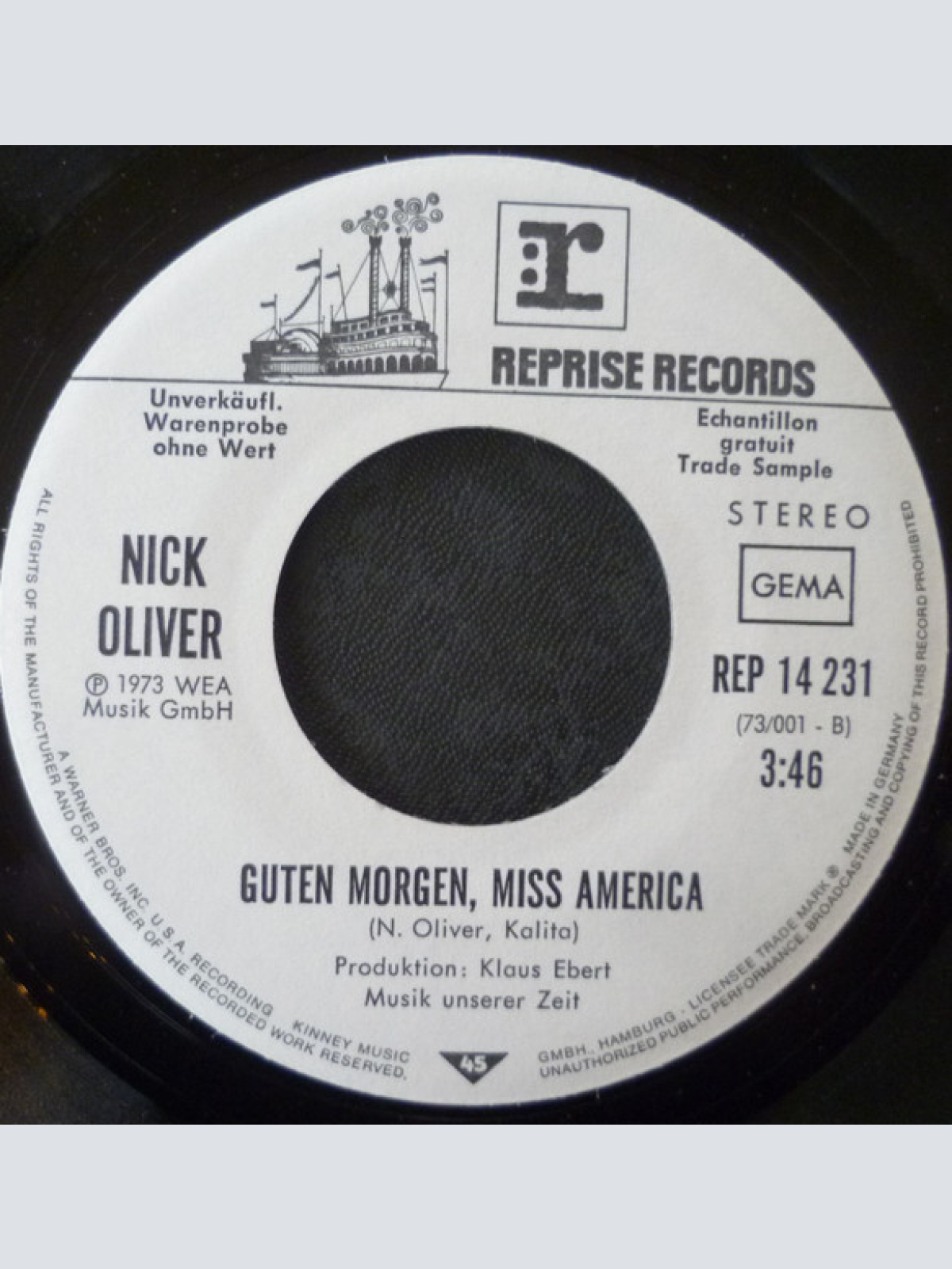 Vinyl / Nick Oliver* - Weißt Du Nicht, Daß Mir Dein Herz Gehört