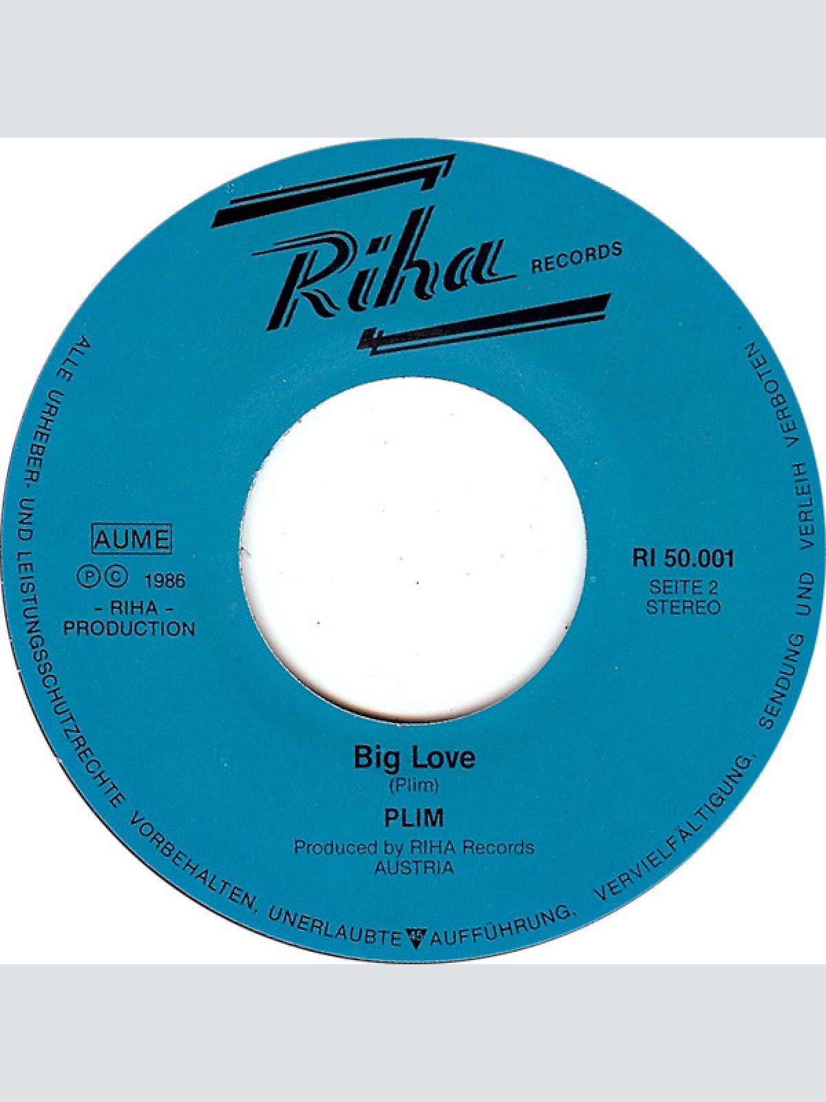 Vinyl / Plim - Big Love / Feel Alright