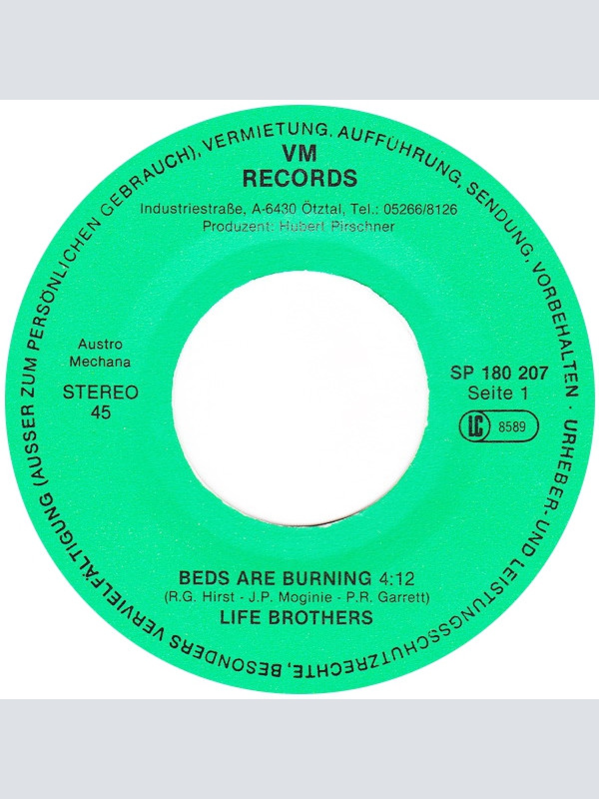 Vinyl / Life Brothers - Beds Are Burning