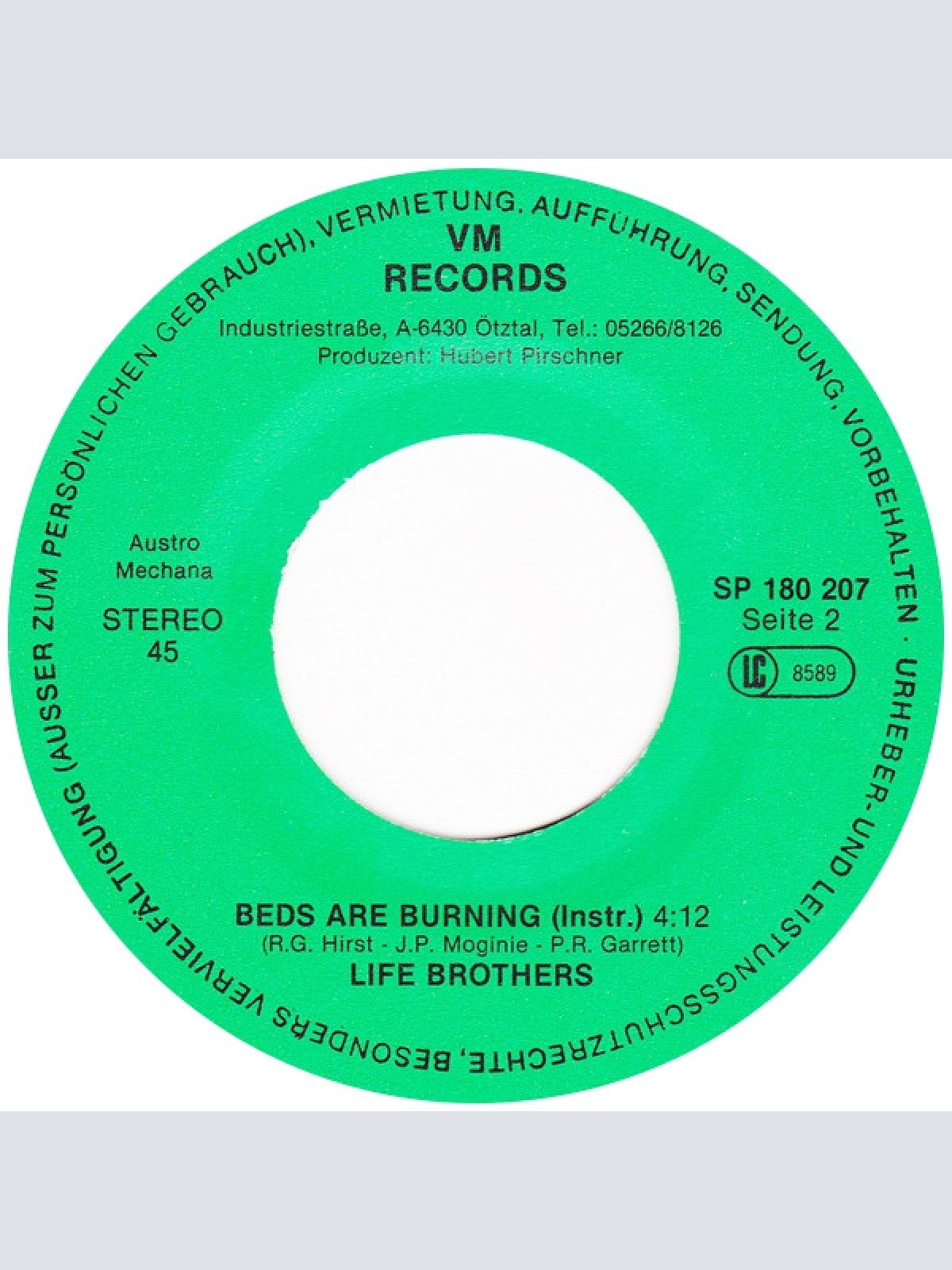 Vinyl / Life Brothers - Beds Are Burning