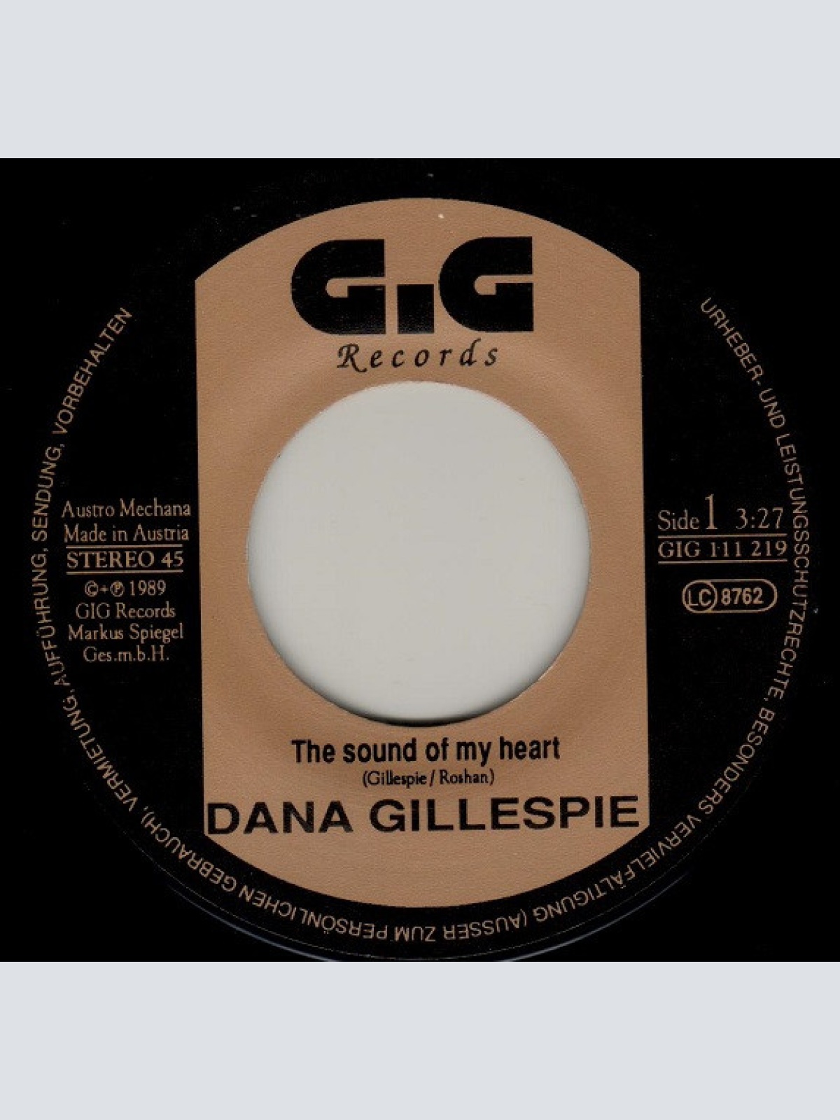 Vinyl / Dana Gillespie - The Sound Of My Heart