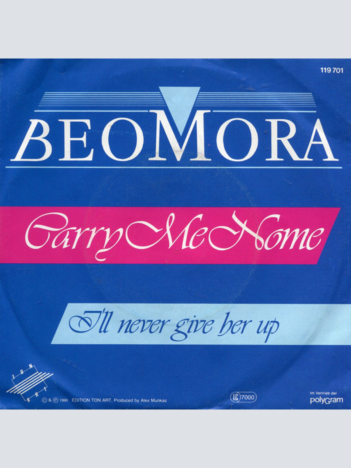 Vinyl / Beomora - Carry Me Home / I'll Never Give Her Up