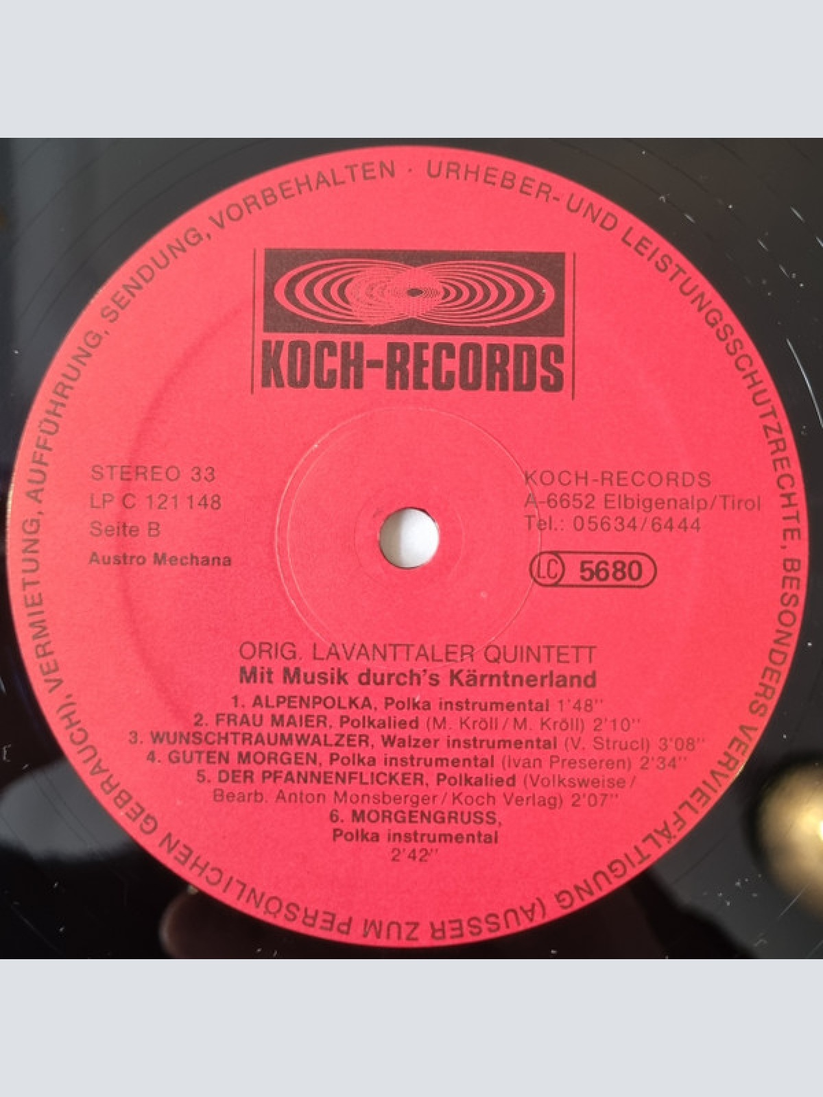 Vinyl / Orig. Lavanttaler Quintett* - Mit Musik Durchs Kärntnerland