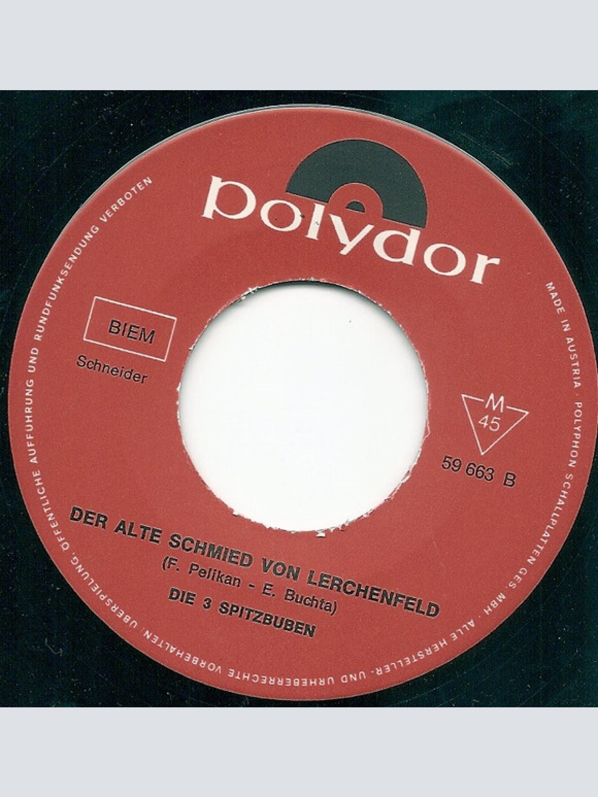 Vinyl / Die 3 Spitzbuben - Der Alte Schmied von Lerchenfeld