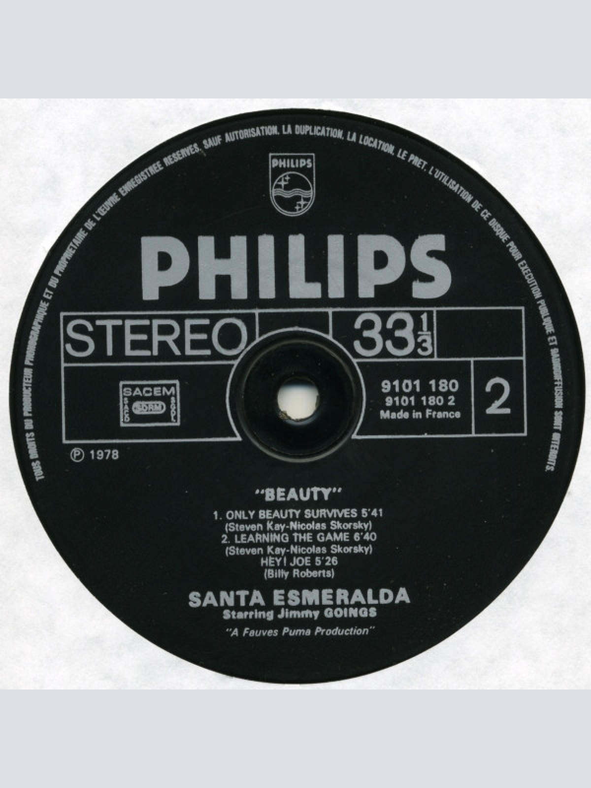 Vinyl / Santa Esmeralda Starring Jimmy Goings - Beauty