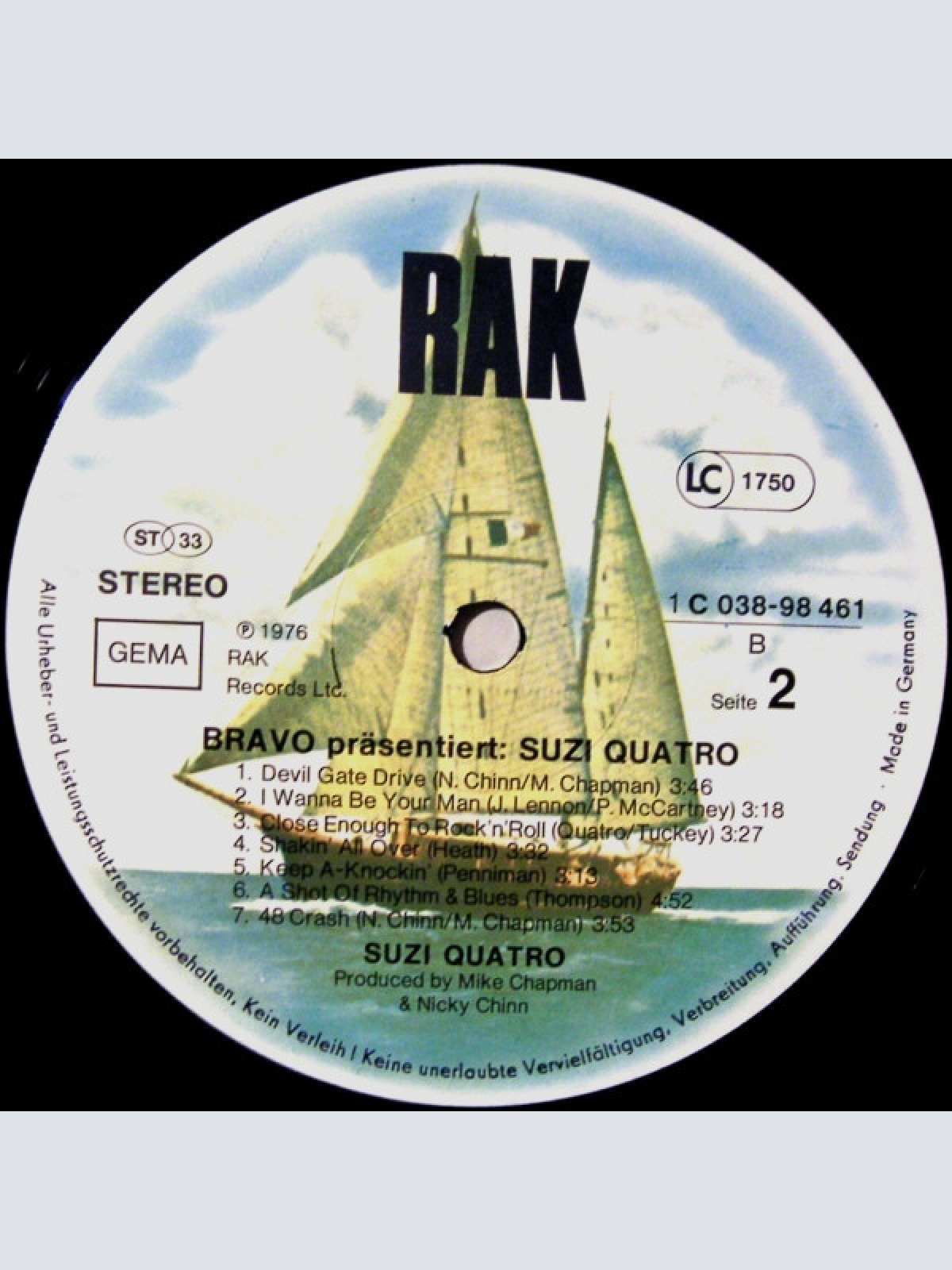 Vinyl / Suzi Quatro - Bravo Präsentiert: Suzi Quatro