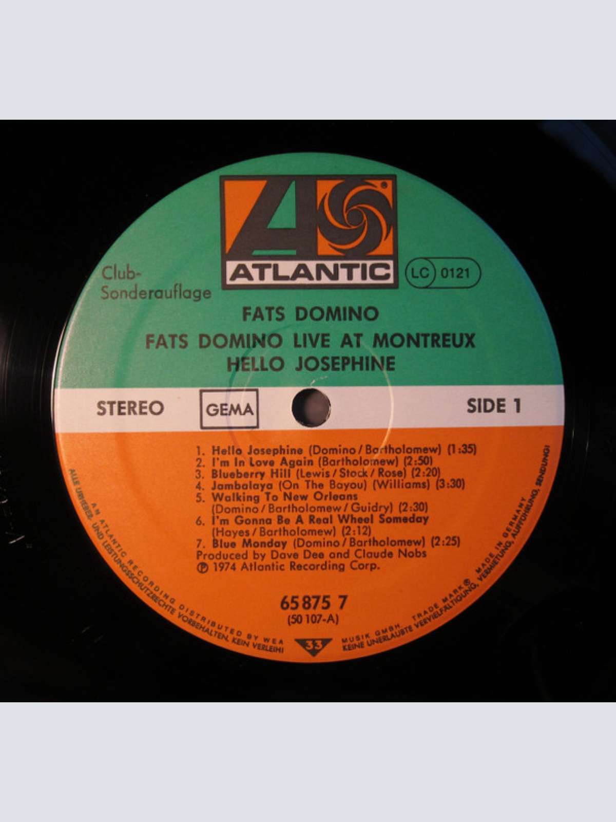 Vinyl / Fats Domino - Fats Domino Live At Montreux 'Hello Josephine'