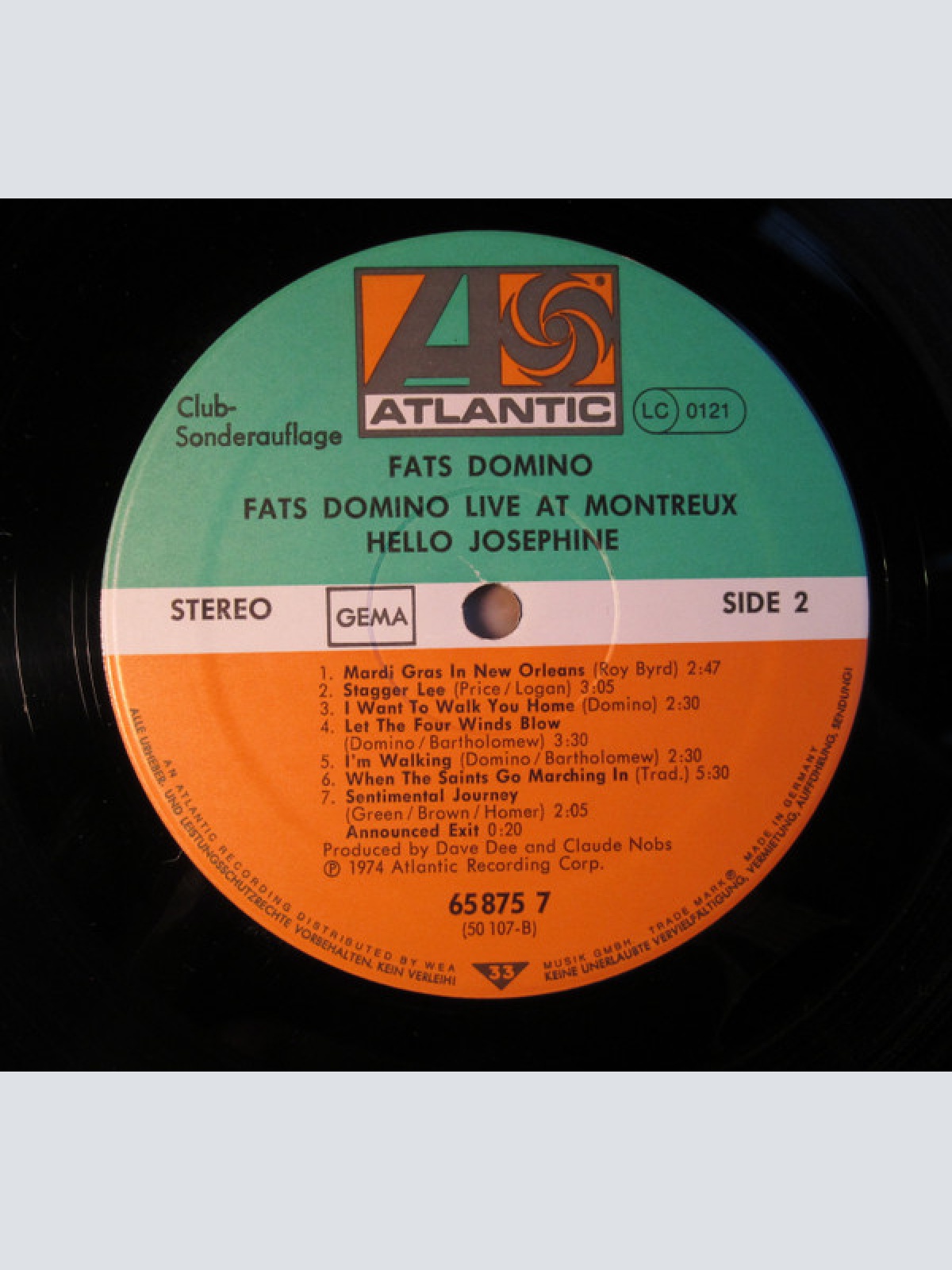 Vinyl / Fats Domino - Fats Domino Live At Montreux 'Hello Josephine'