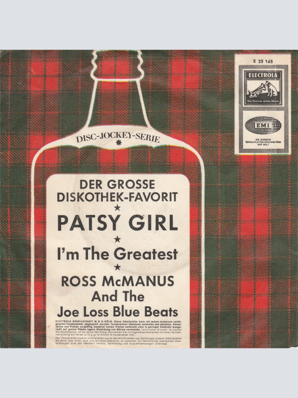 Vinyl / Ross McManus And The Joe Loss Blue Beats - Patsy Girl