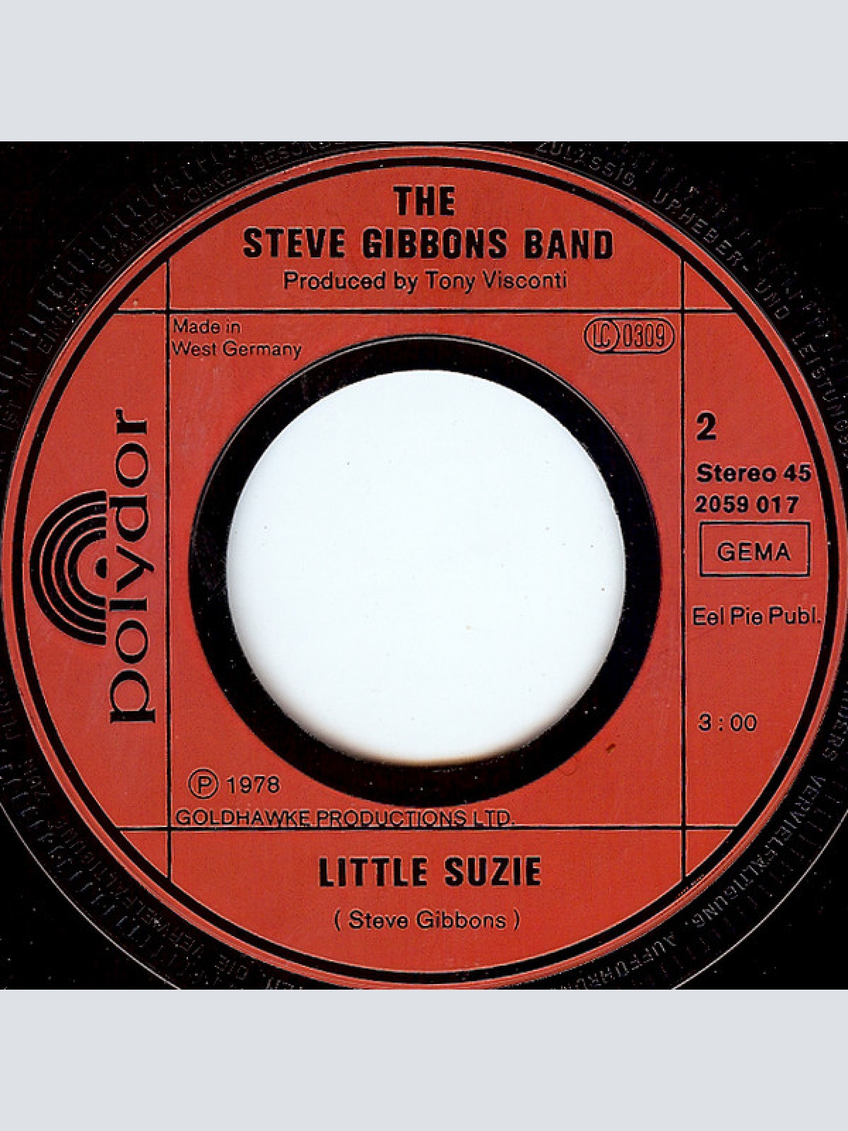 Vinyl / The Steve Gibbons Band* - Eddy Vortex