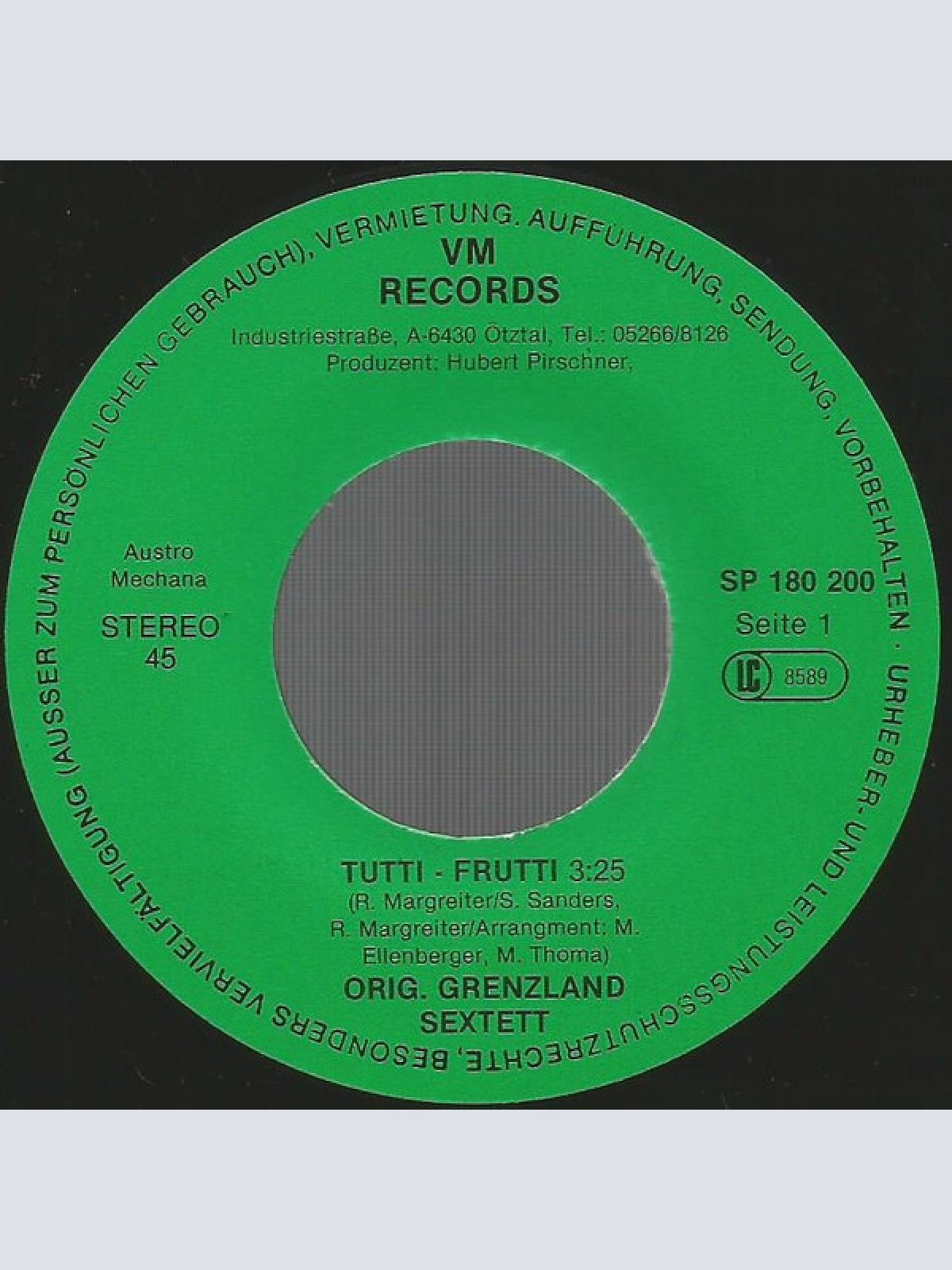 Vinyl / Original Grenzland Sextett - Tutti Frutti