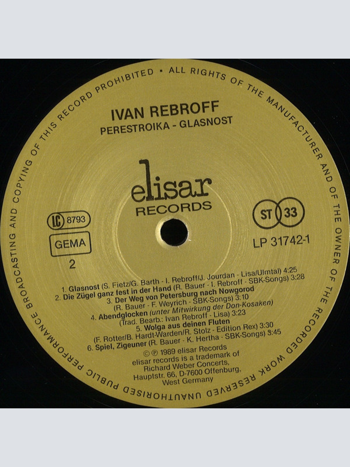 Vinyl / Ivan Rebroff - Perestroika – Glasnost
