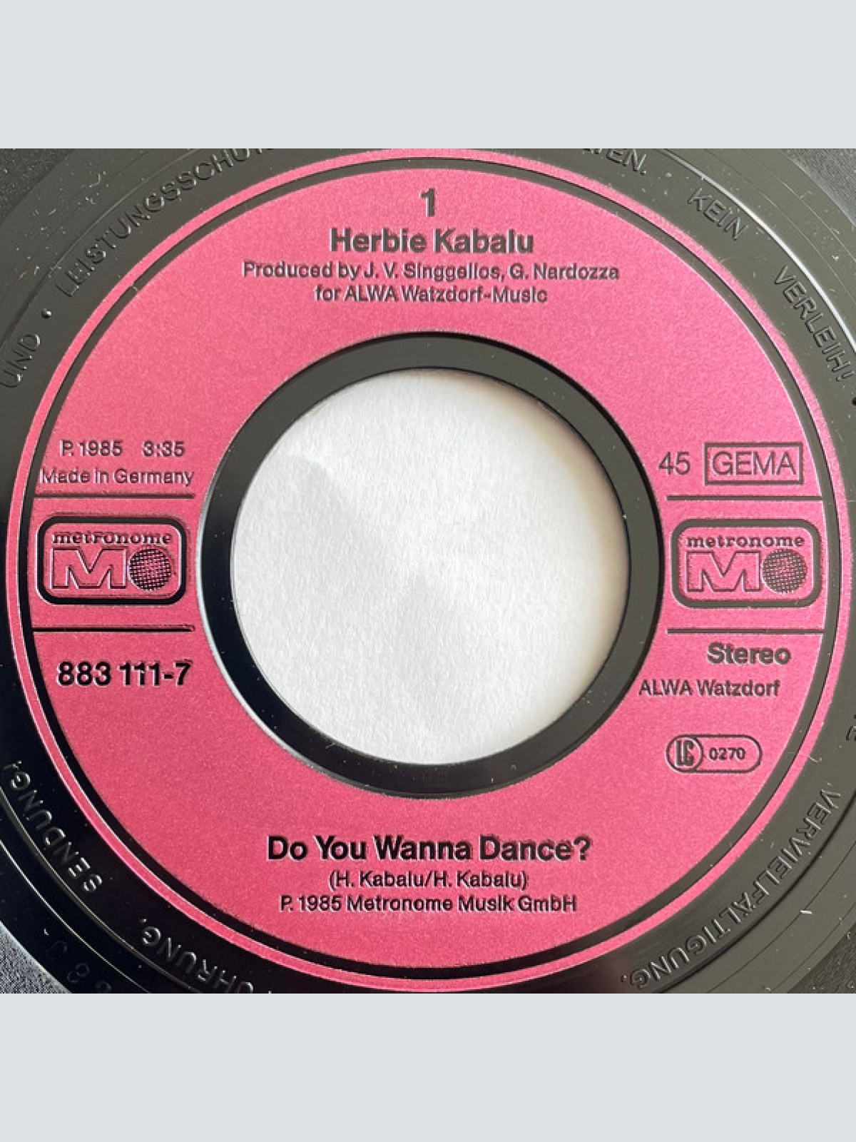 Vinyl / Herbie Kabalu - Do You Wanna Dance?