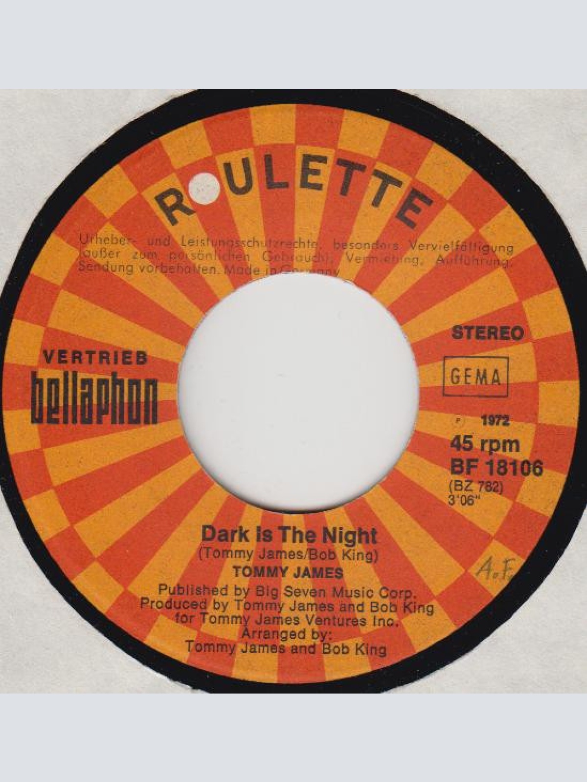 Vinyl / Tommy James - Cat's Eye In The Window