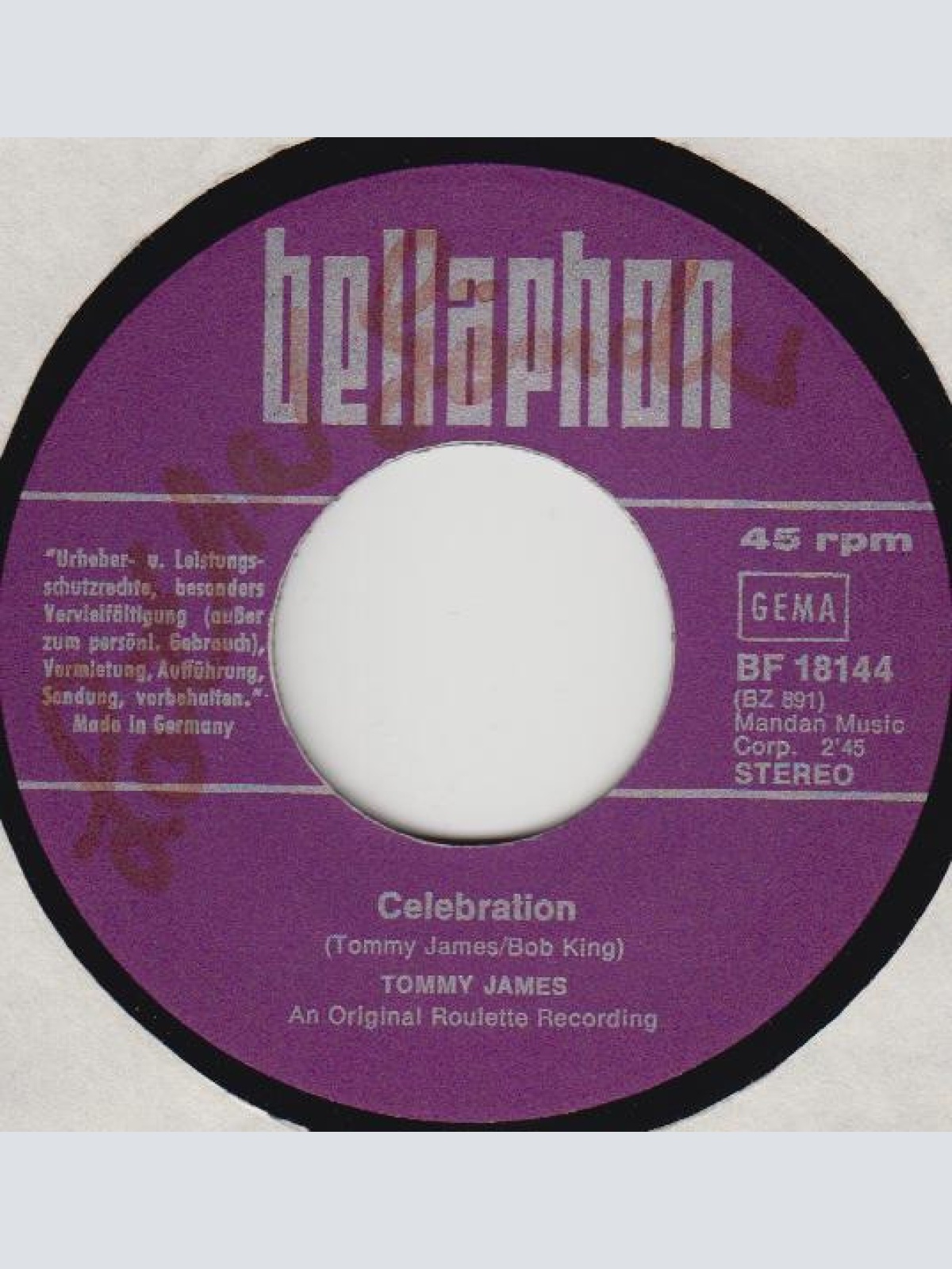 Vinyl / Tommy James - Celebration