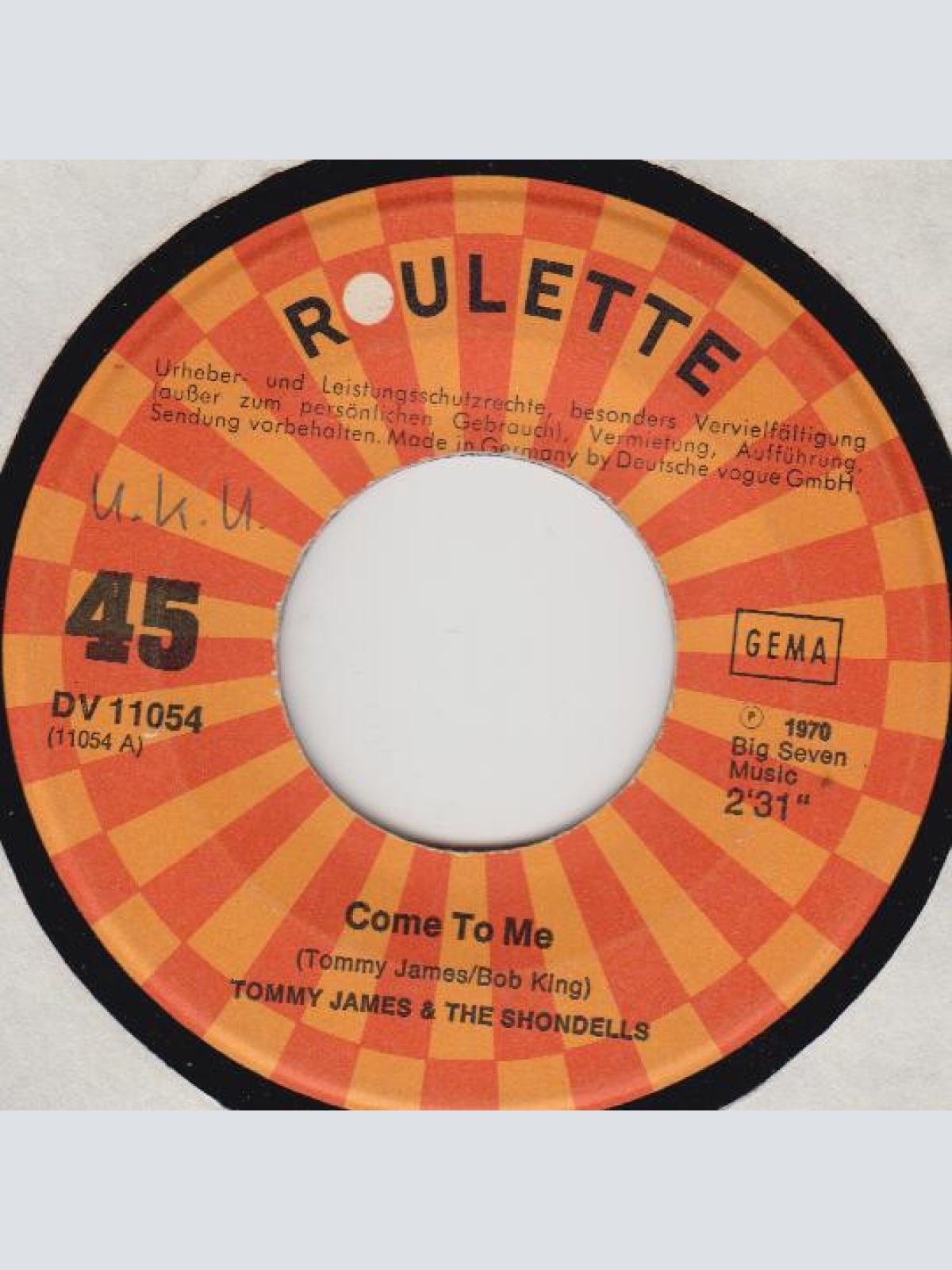 Vinyl / Tommy James & The Shondells - Come To Me