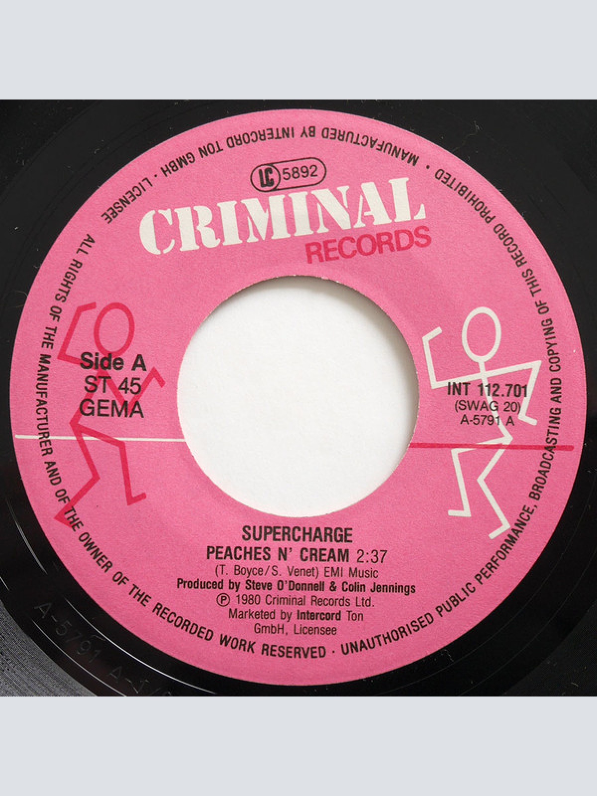 Vinyl / Supercharge (2) - Peaches 'N' Cream