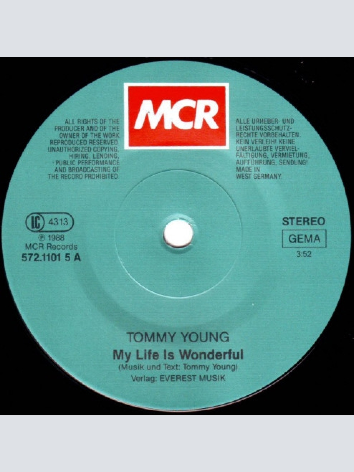 Vinyl / Tommy Young - My Life Is Wonderful
