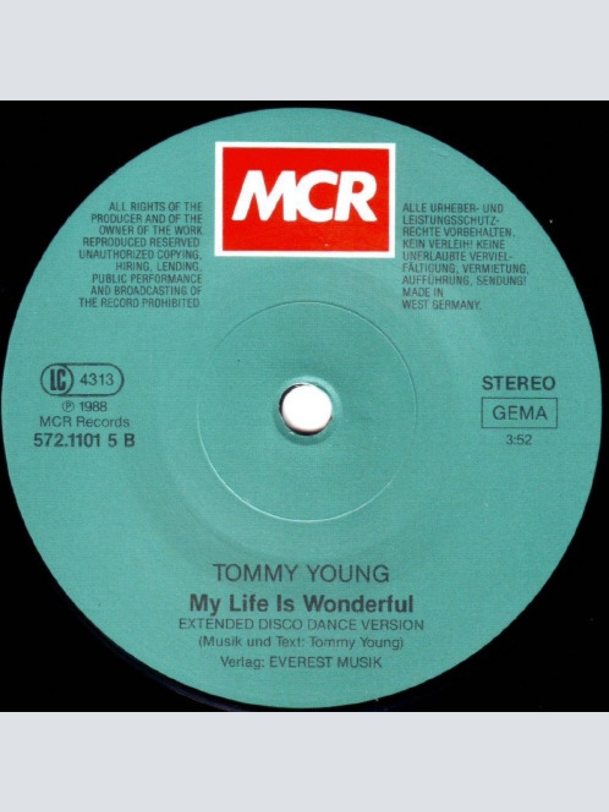 Vinyl / Tommy Young - My Life Is Wonderful