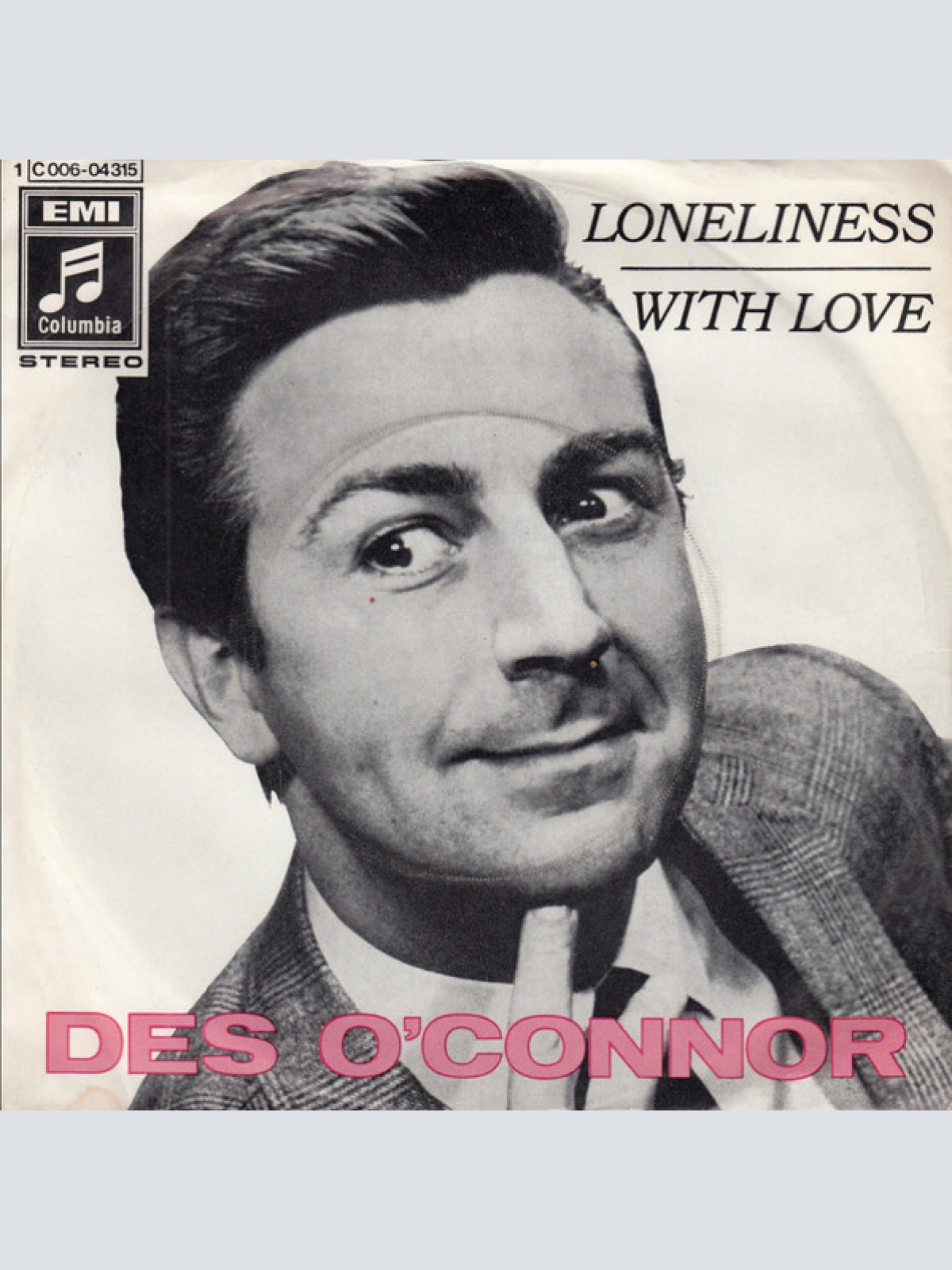 Vinyl / Des O'Connor - Loneliness / With Love