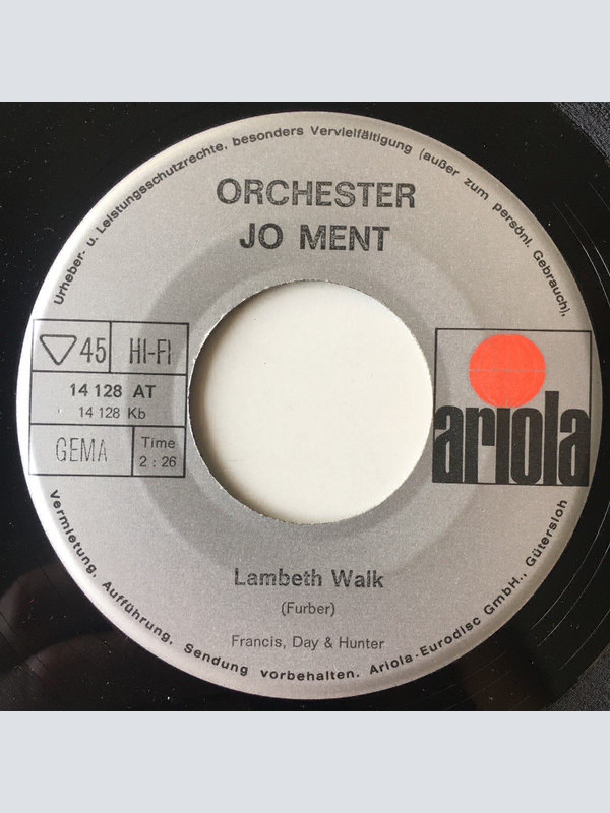 Vinyl / Orchester Jo Ment* - Ein Seltsames Paar (The Odd Couple)