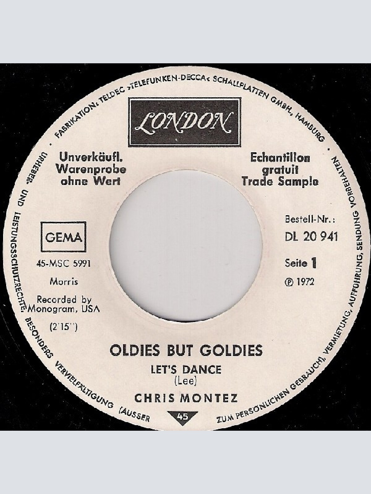 Vinyl / Chris Montez - Let's Dance