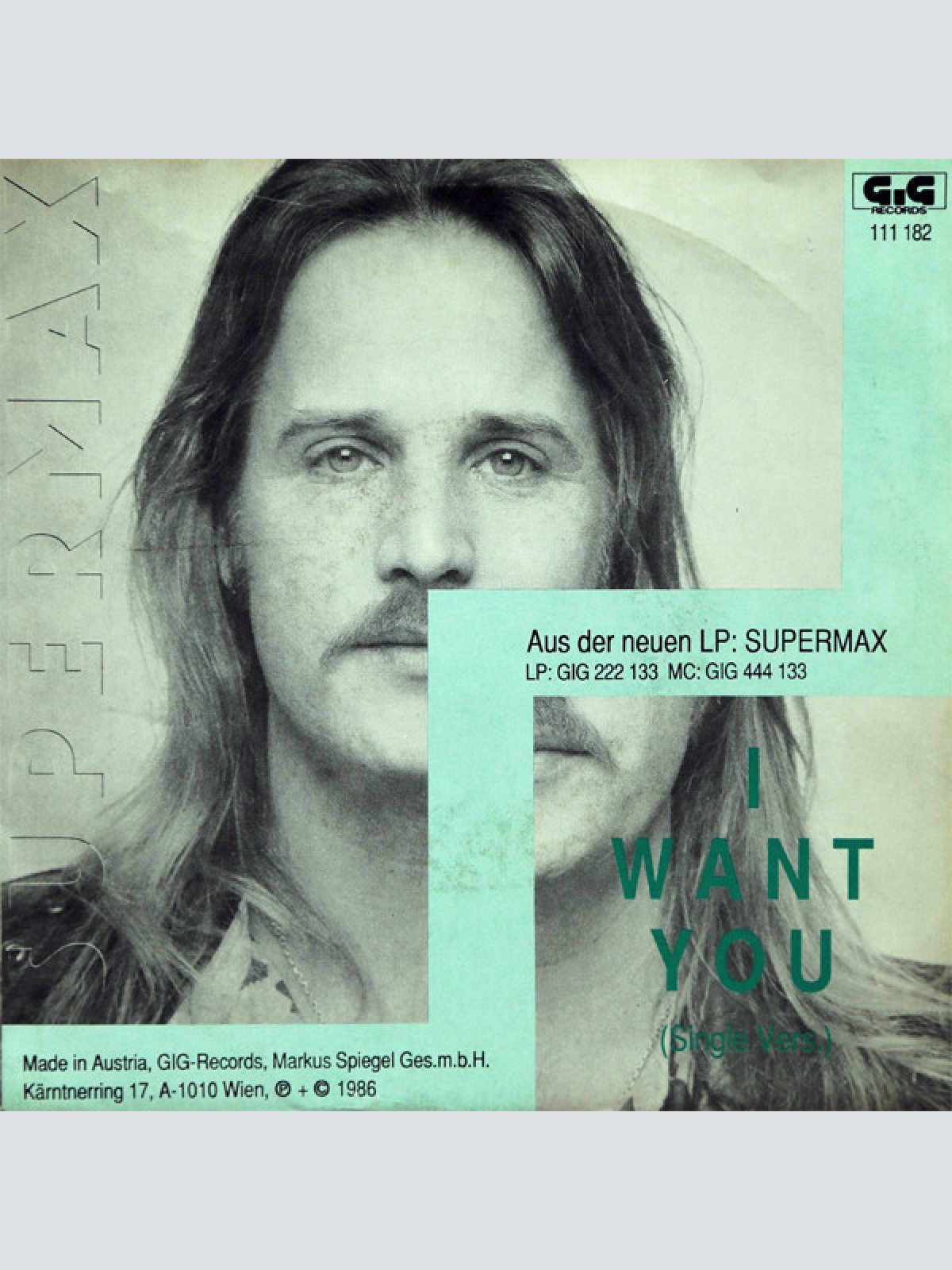 Vinyl / Supermax - I Want You (Single Vers.)