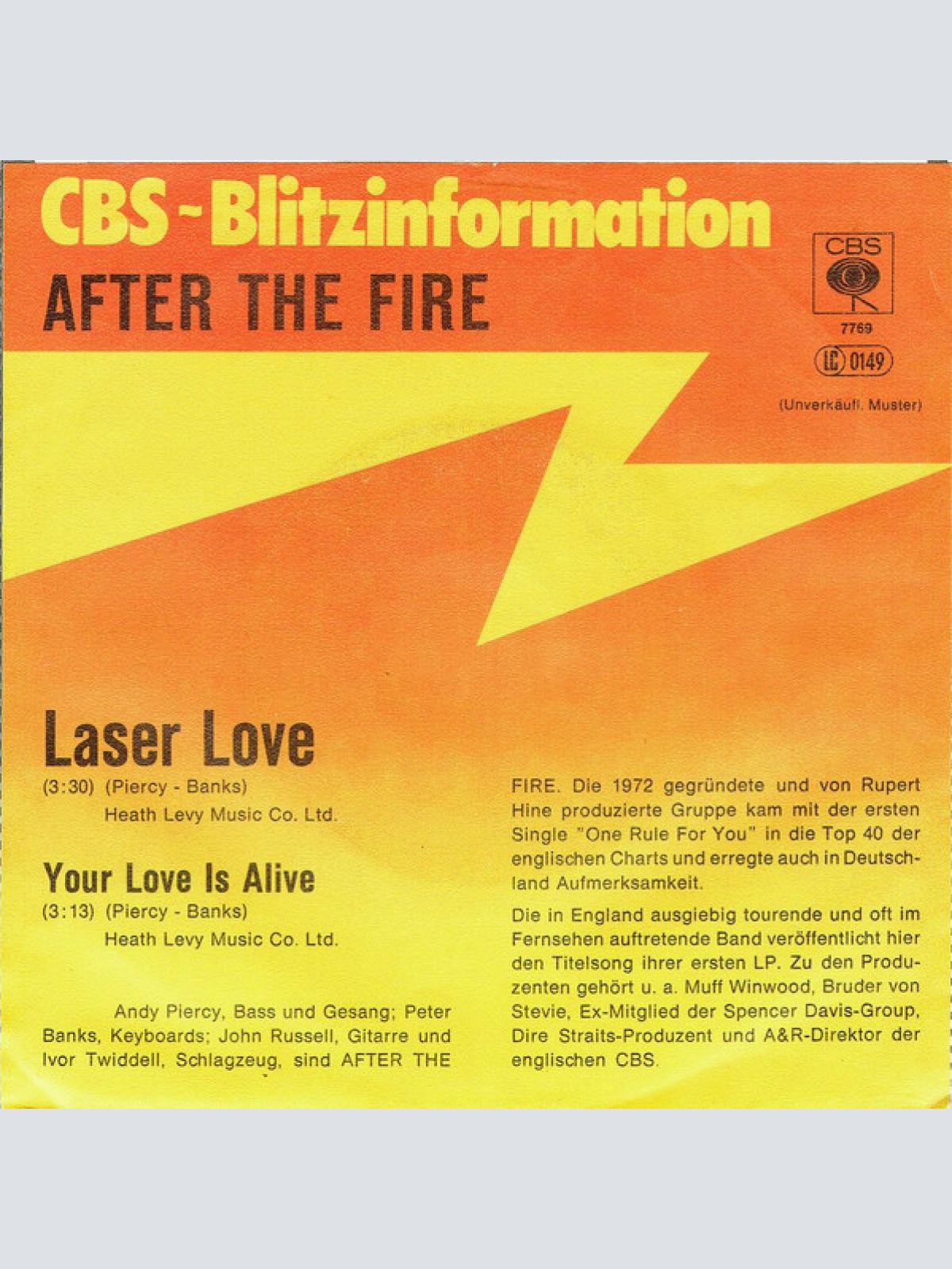 Vinyl / After The Fire - Laser Love