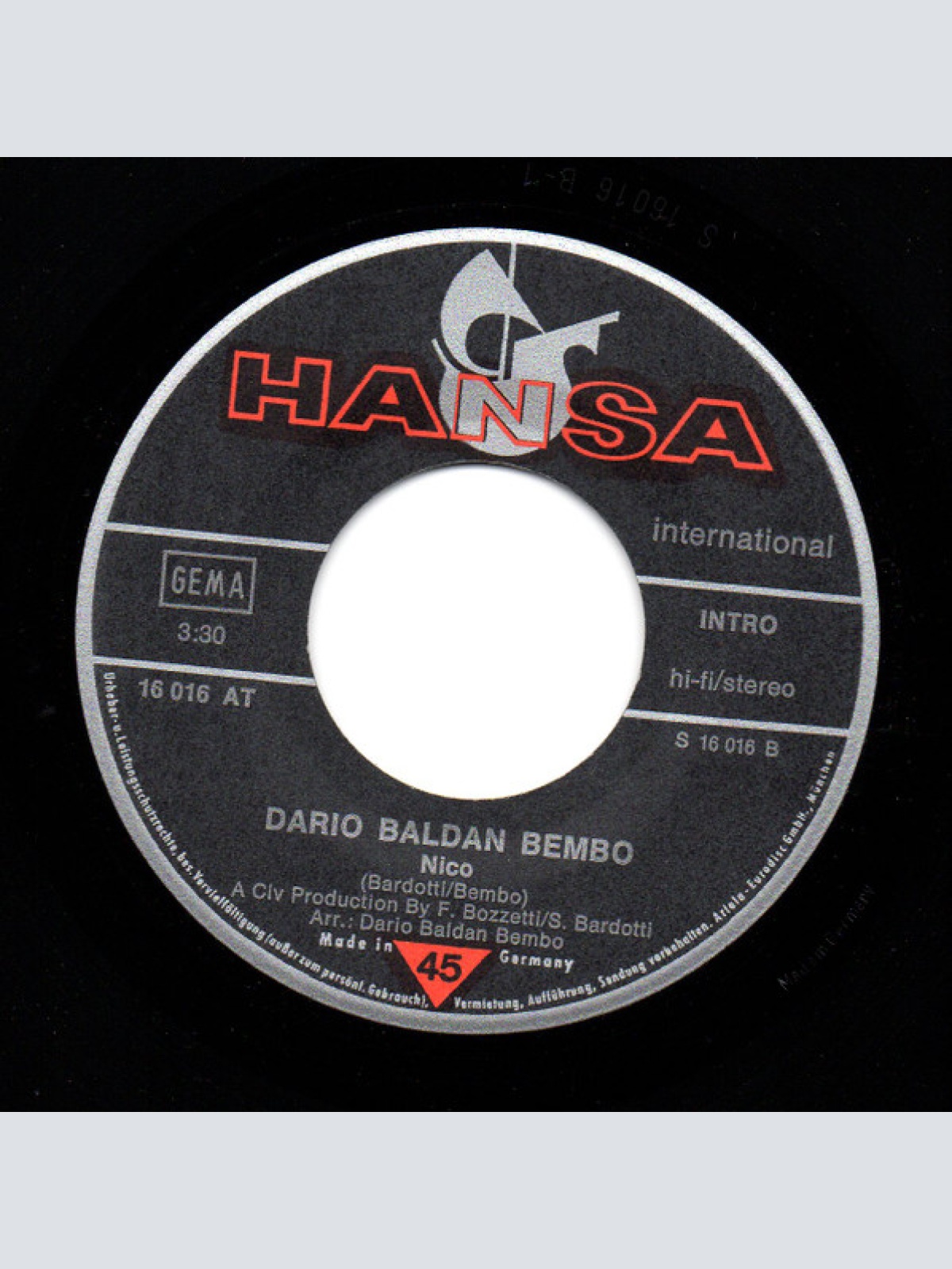 Vinyl / Dario Baldan Bembo - Aria