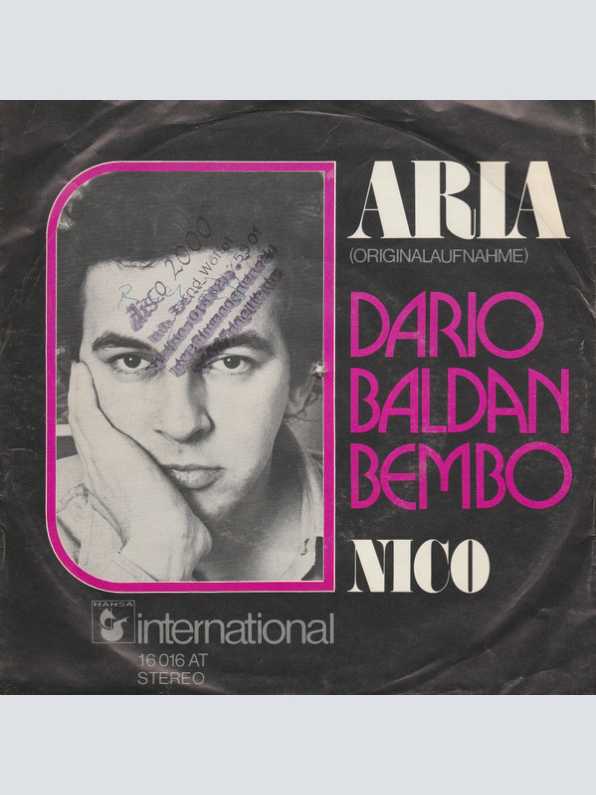 Vinyl / Dario Baldan Bembo - Aria