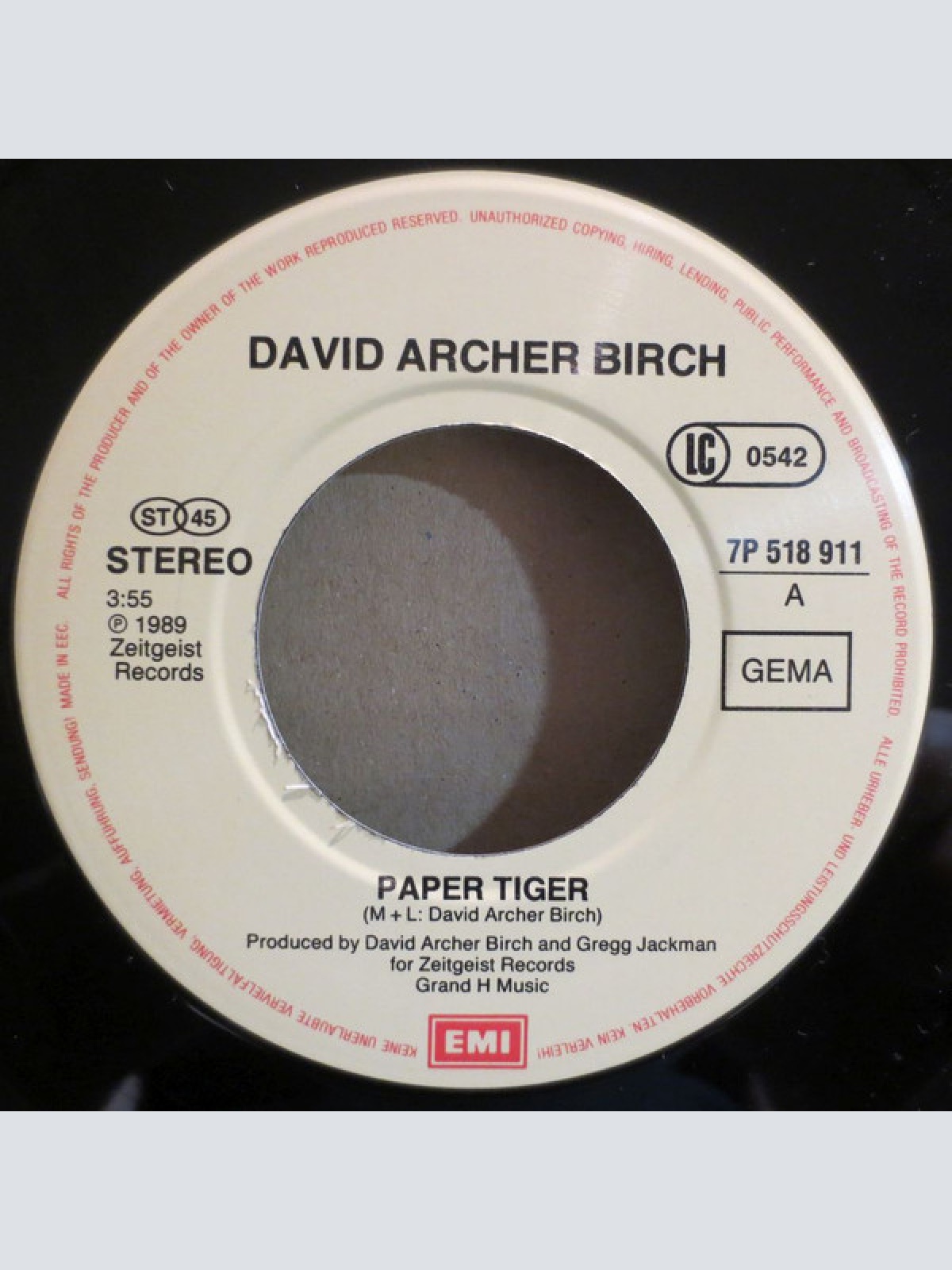 Vinyl / David Archer Birch - Paper Tiger