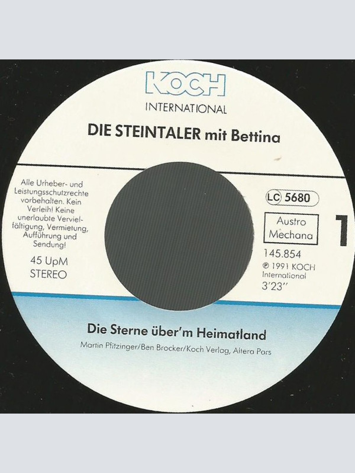 Vinyl / Die Steintaler Mit Bettina (8) - Die Sterne Über'm Heimatland
