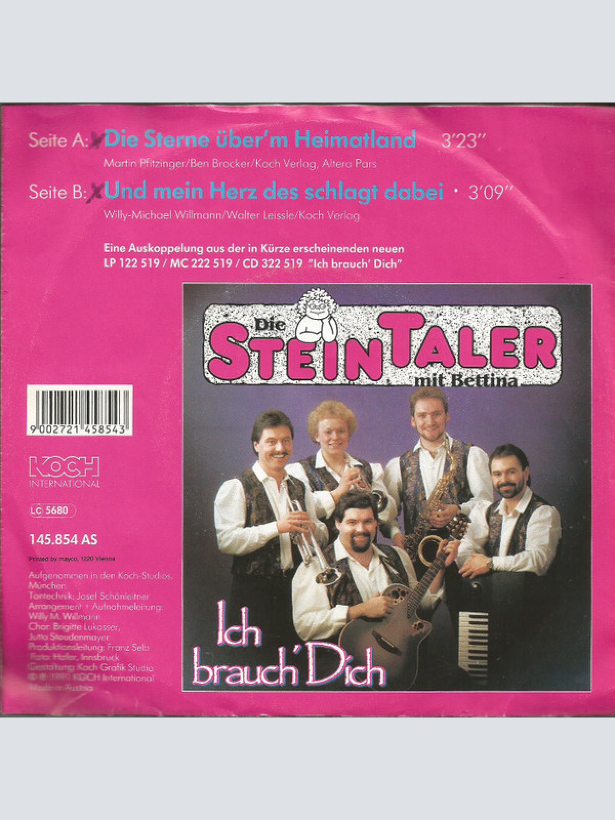 Vinyl / Die Steintaler Mit Bettina (8) - Die Sterne Über'm Heimatland