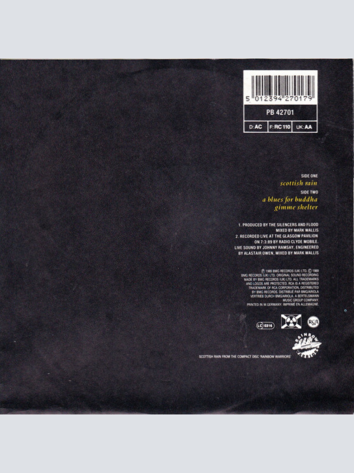 Vinyl / The Silencers - Scottish Rain