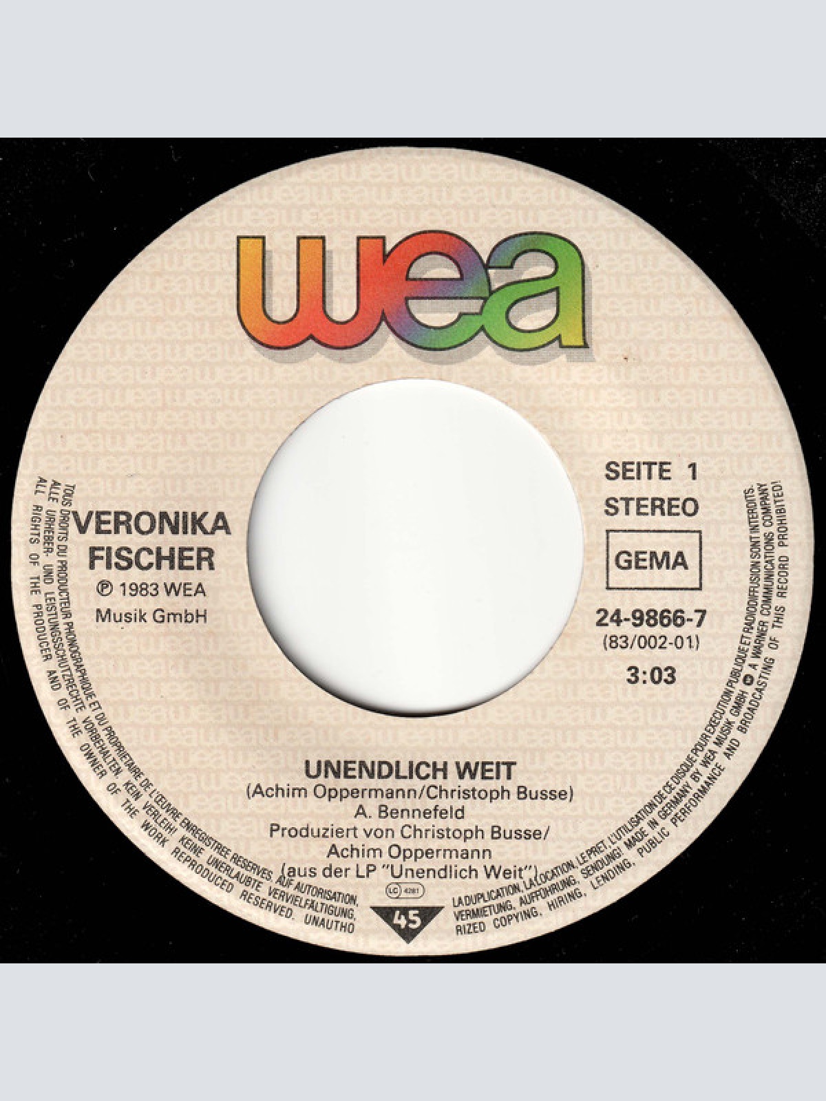 Vinyl / Veronika Fischer - Unendlich Weit