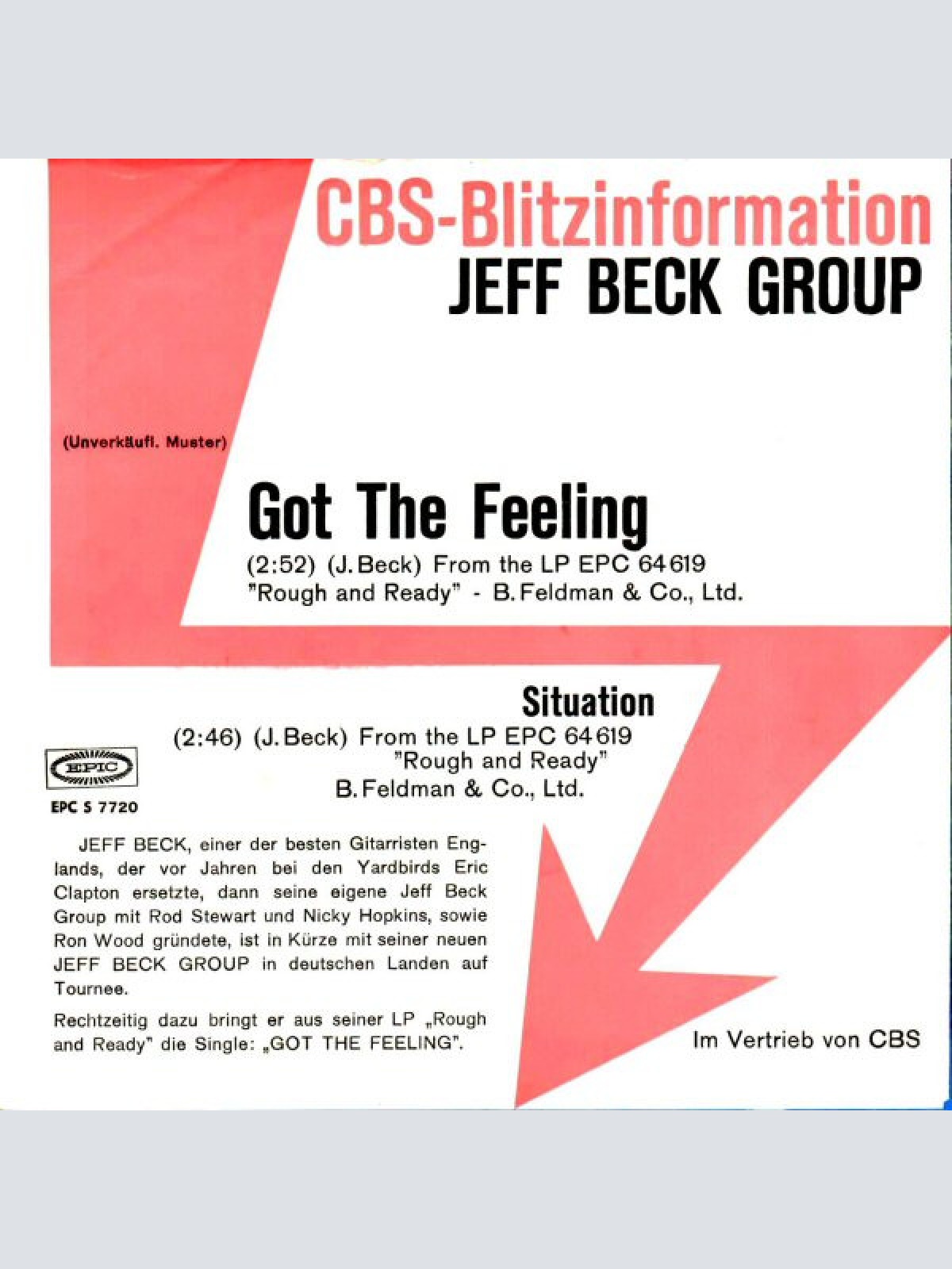 Vinyl / Jeff Beck Group - Got The Feeling