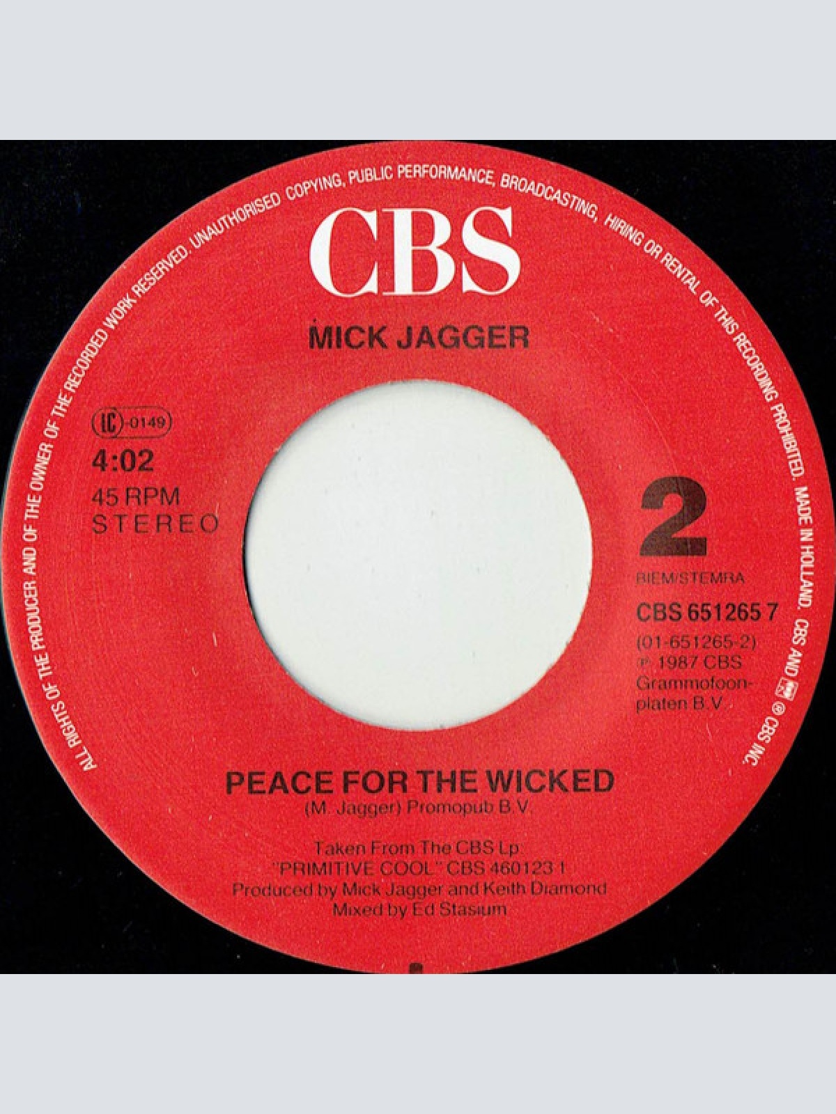 Vinyl / Mick Jagger - Throwaway