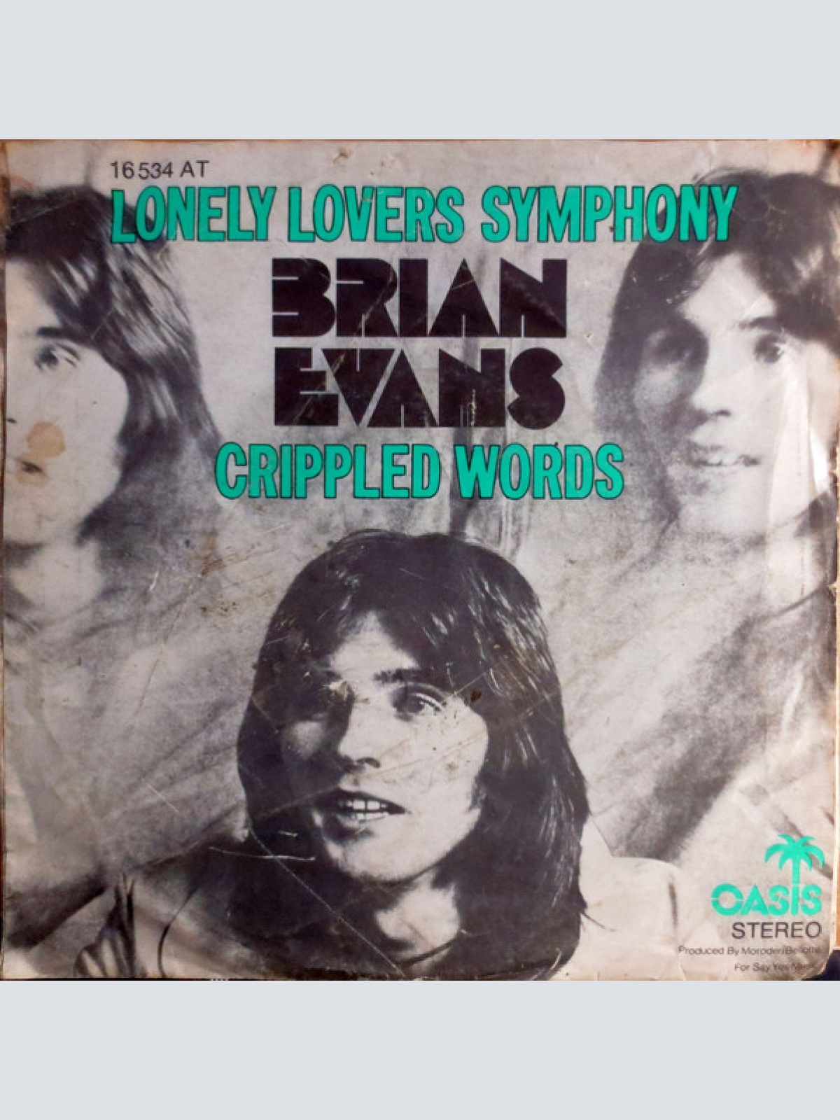 Vinyl / Brian Evans (7) - Lonely Lovers Symphony / Crippled Words