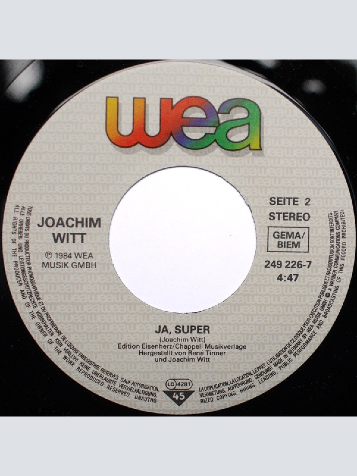 Vinyl / Joachim Witt - Das Supergesicht