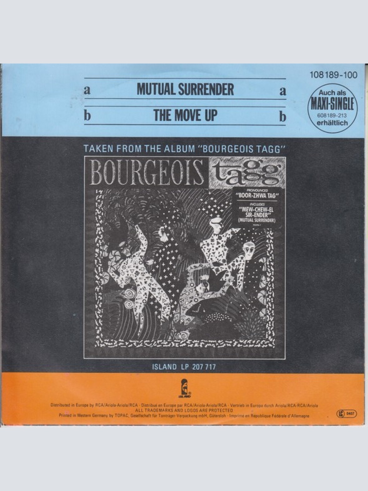 Vinyl / Bourgeois Tagg - Mutual Surrender