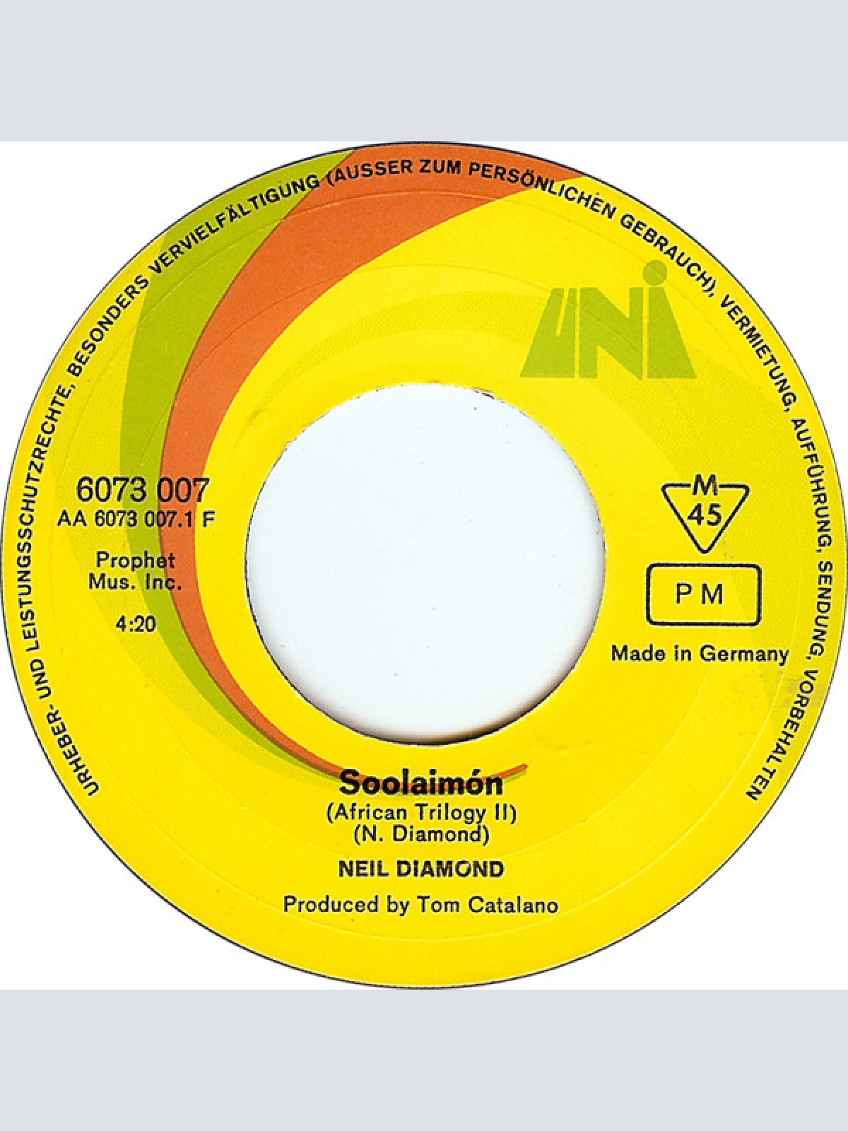 Vinyl / Neil Diamond - Soolaimón (African Trilogy II)