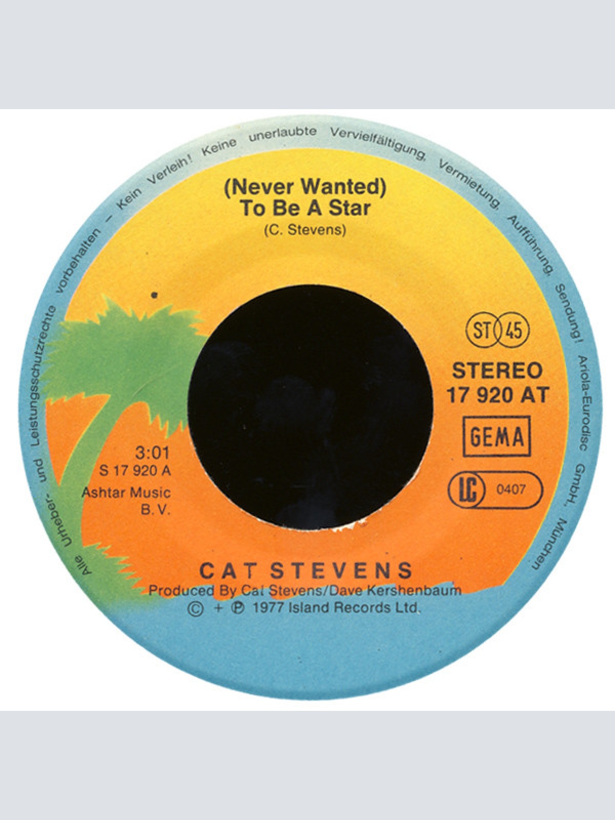Vinyl / Cat Stevens - (I Never Wanted) To Be A Star