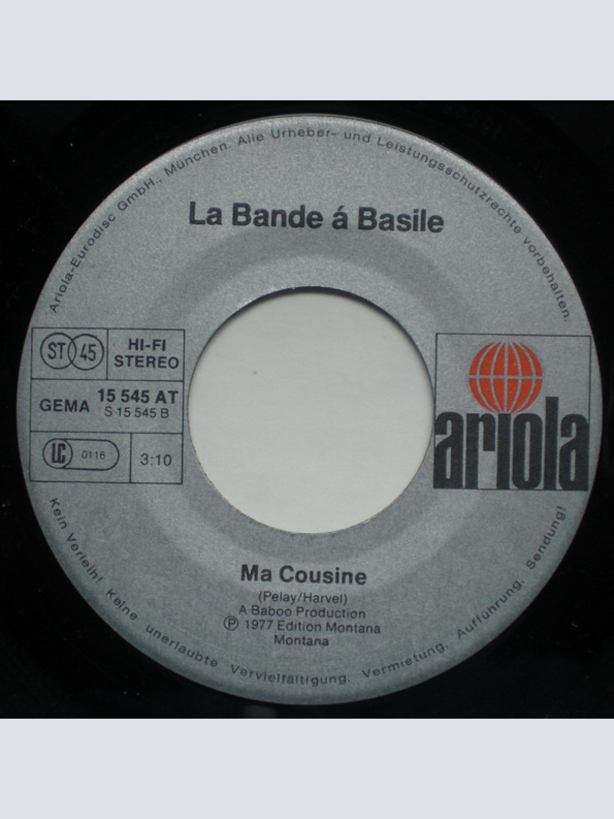 Vinyl / La Bande À Basile* - La Chenille / Ma Cousine